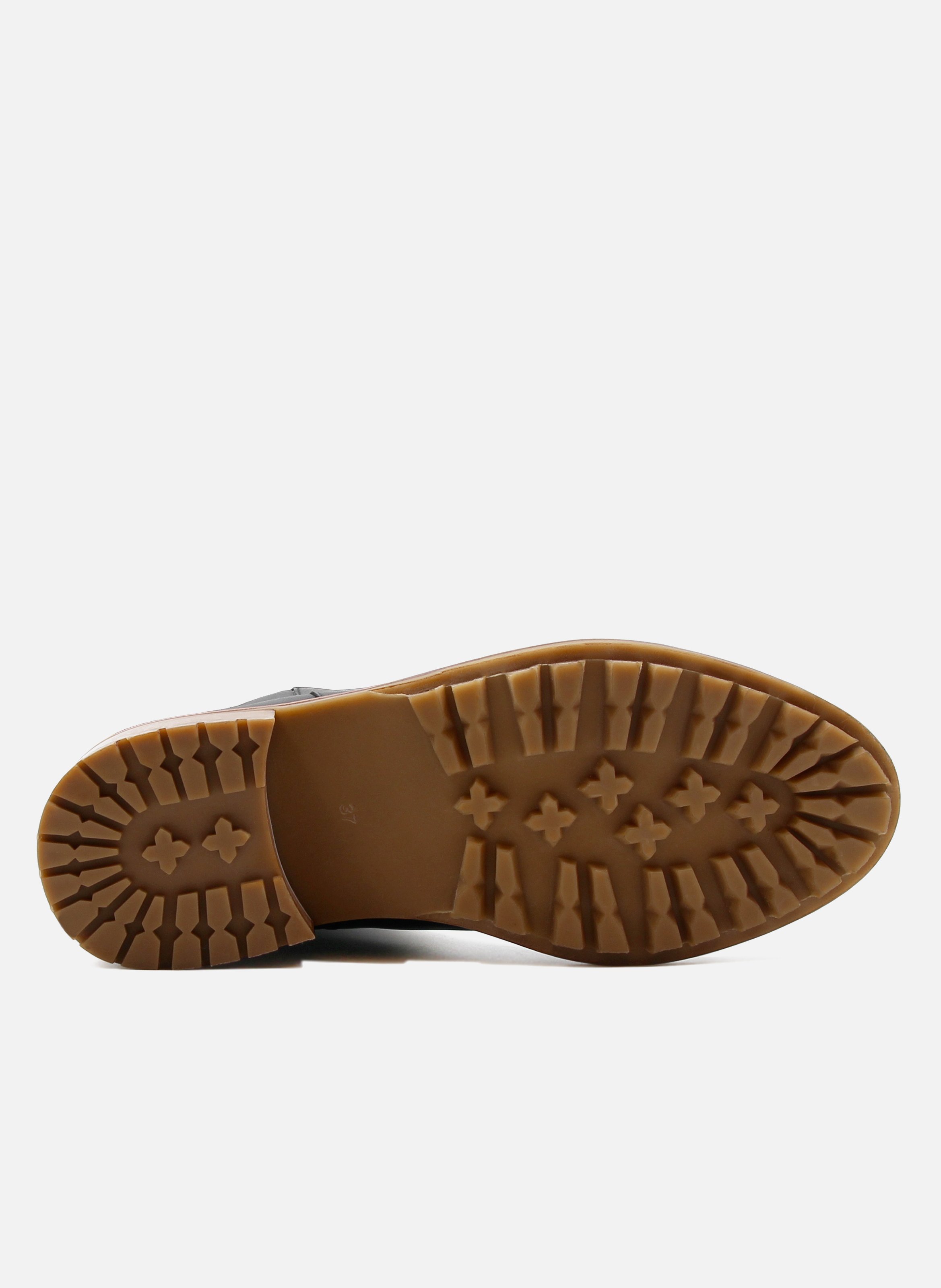 Fur-lined leather boots JULES & JENN Black