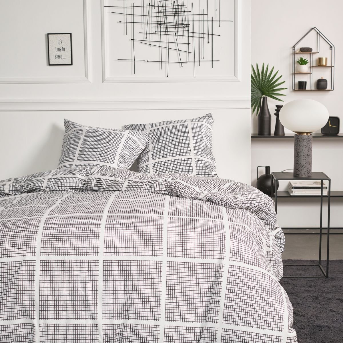 Printed cotton bed set TODAY LINGE DE MAISON White