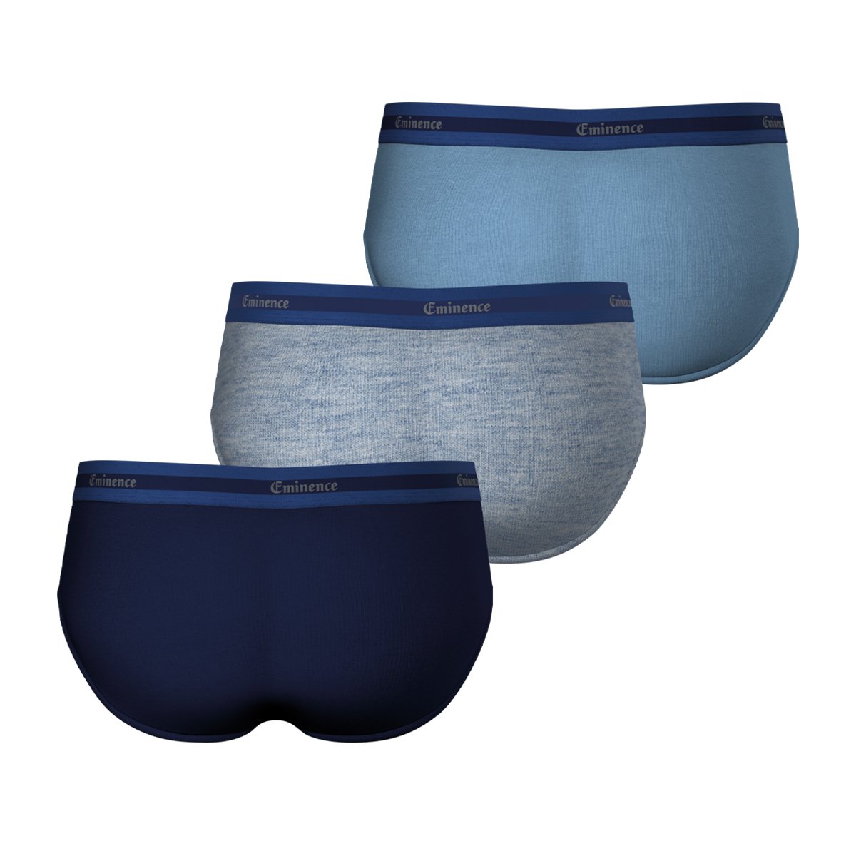 Pack of 3 organic cotton selection briefs EMINENCE Blue