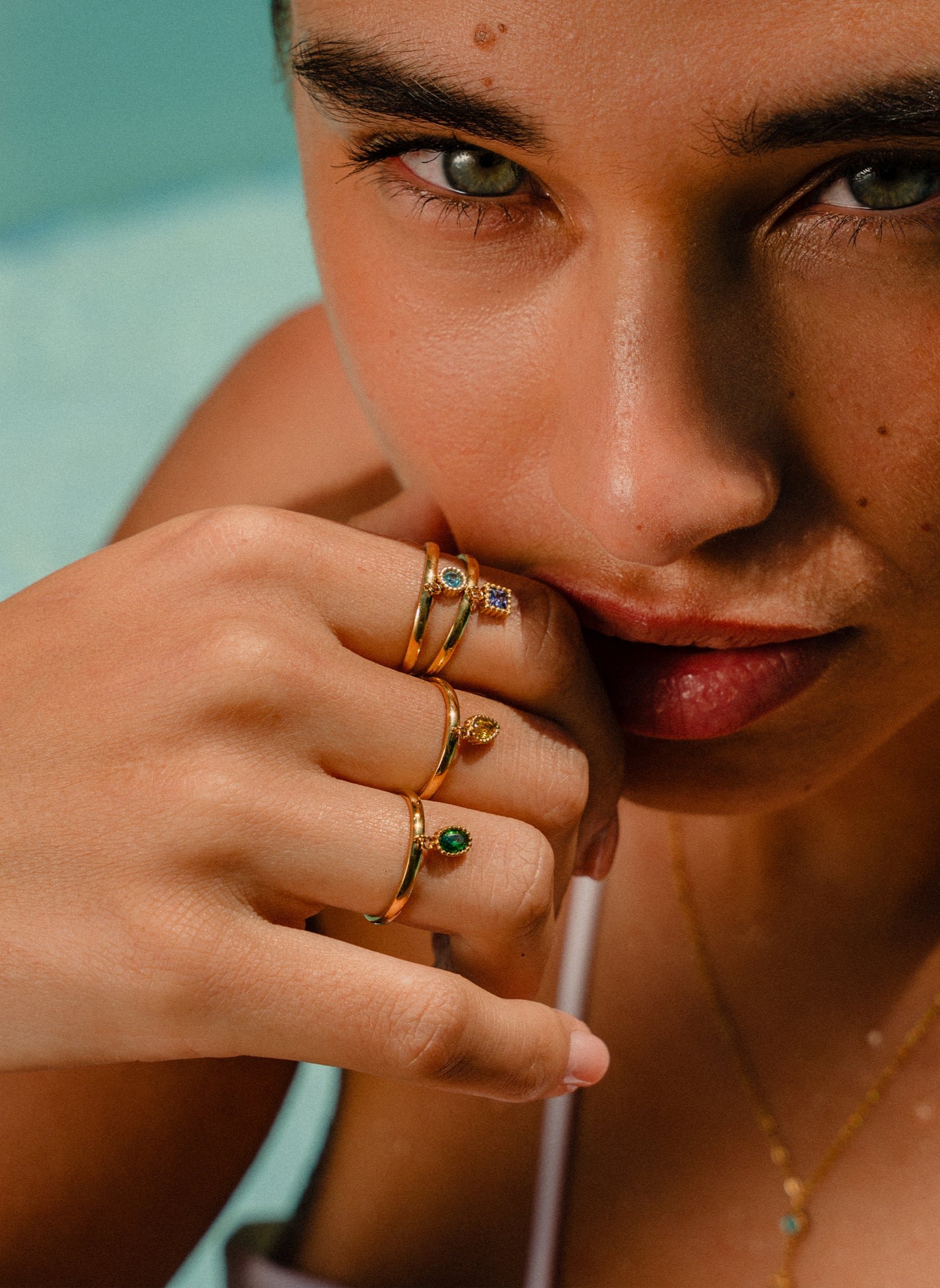 Fine Divya Drop Ring AEC Paris Yellow