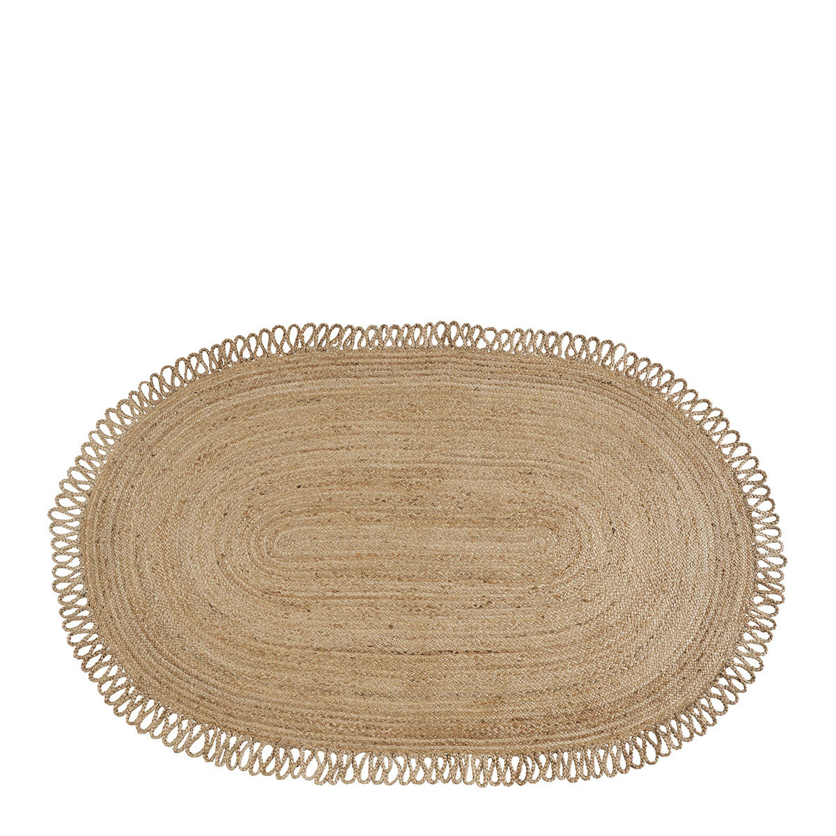 Oval jute rug BLANC D'IVOIRE Golden