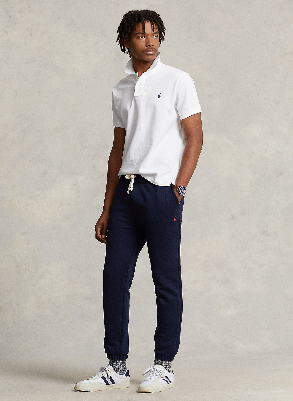 Short-sleeved slim-fit polo shirt POLO RALPH LAUREN White