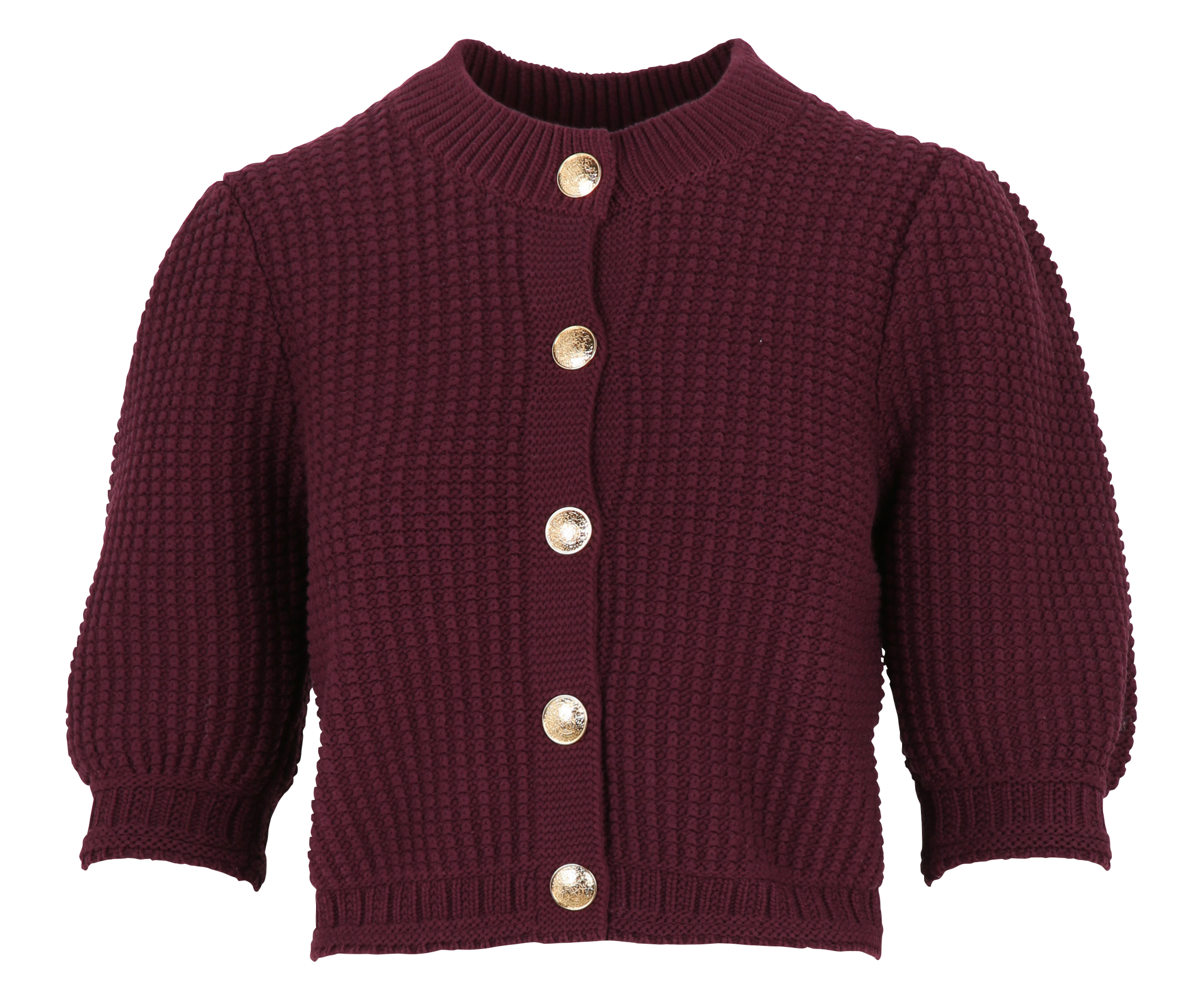 Gilet droit en coton mélangé BA&SH Prune