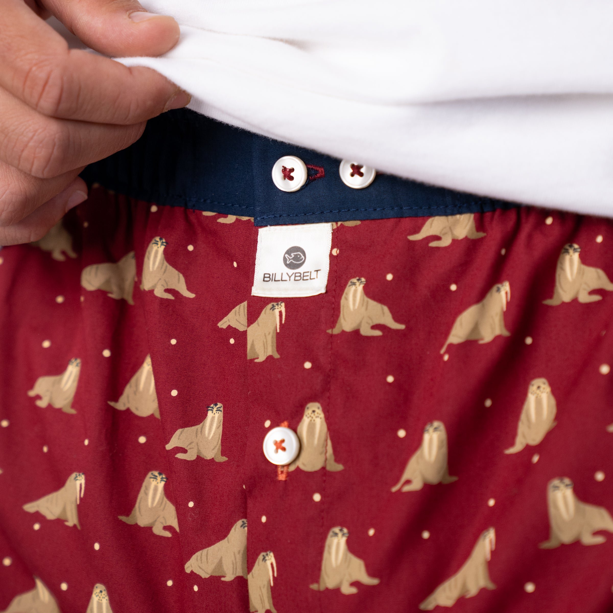 Organic cotton boxer shorts BILLYBELT Red