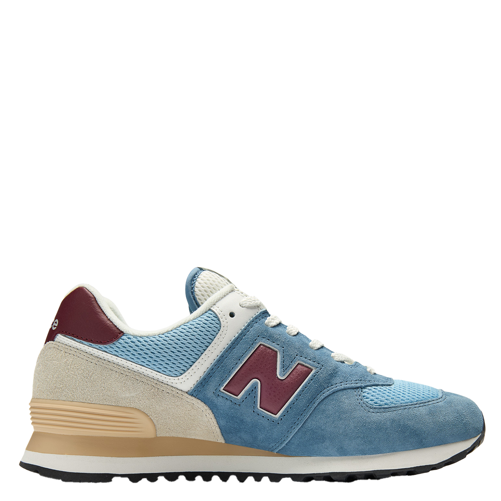 Low-top leather mix sneakers NEW BALANCE Blue