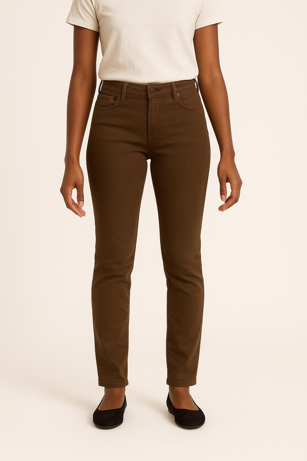 Cropped slim jeans with studs COMPTOIR DES COTONNIERS - Seconde main Green