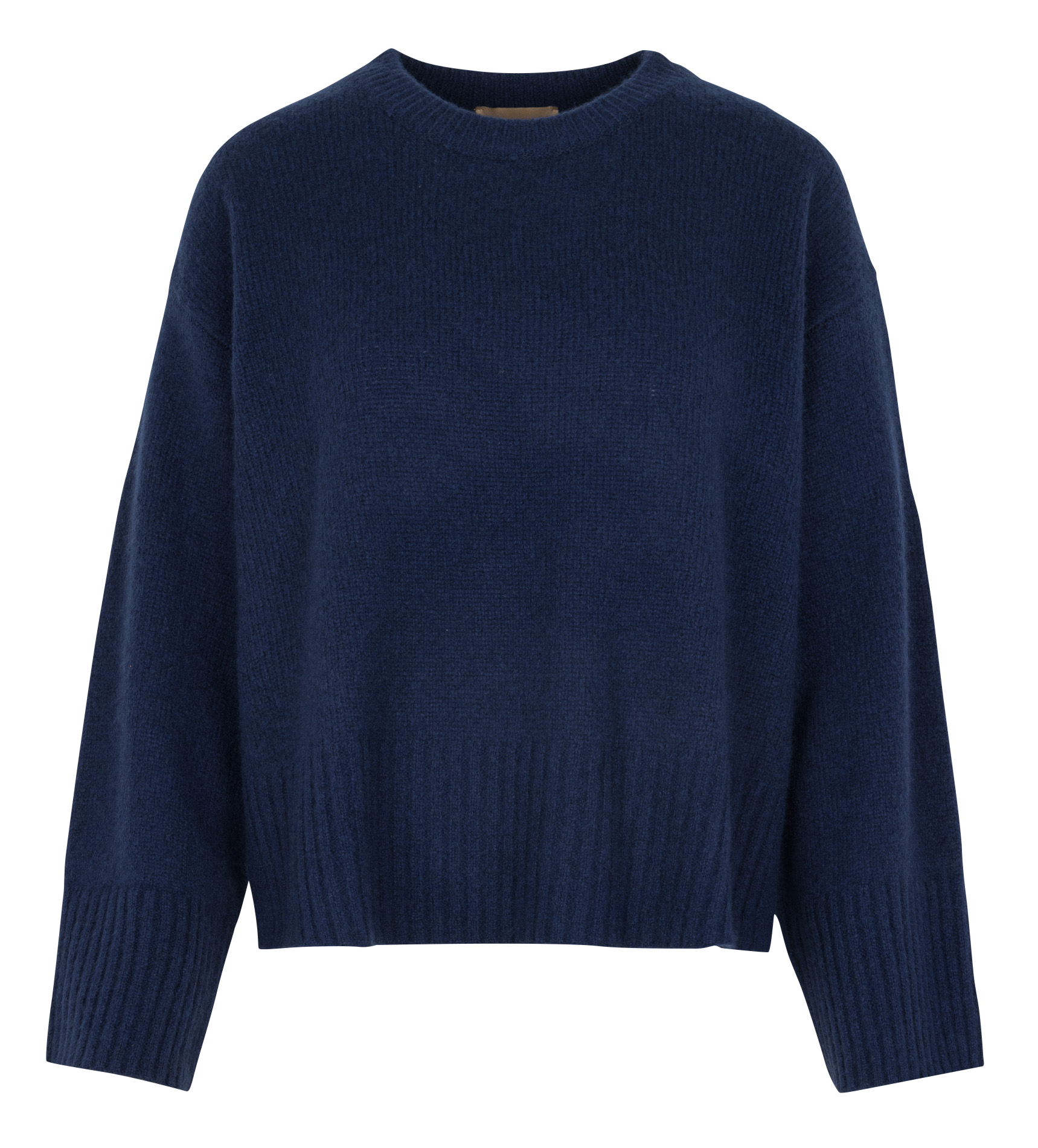Ruime ronde hals trui van kasjmier en zijde RUE DE TOKYO Blauw