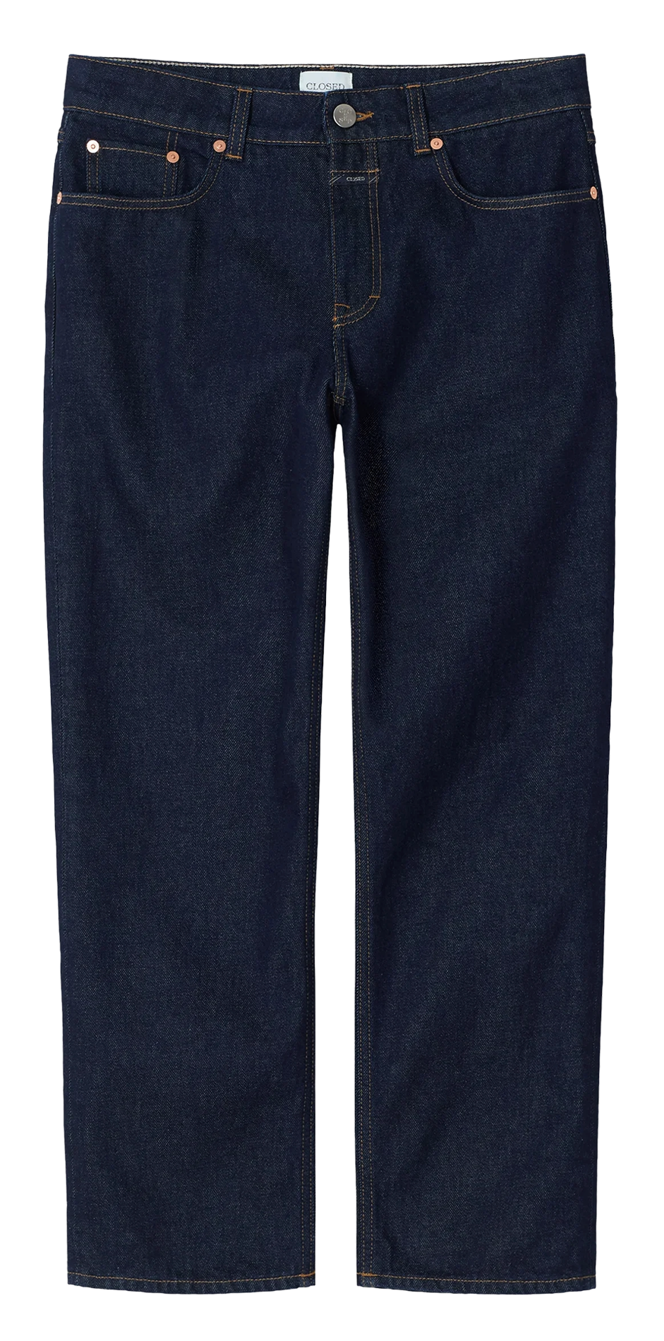 Cotton-blend straight jeans CLOSED Blue