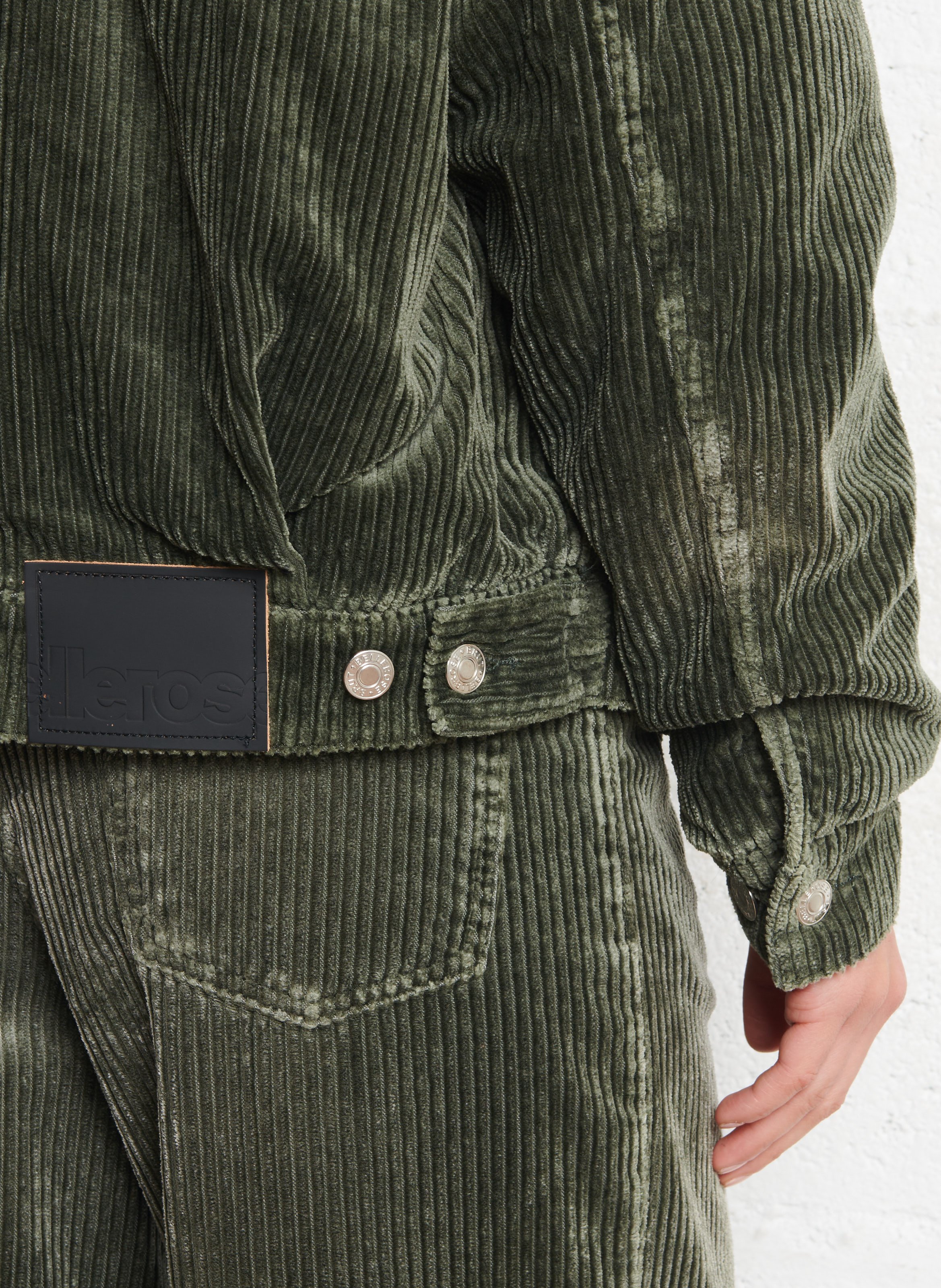 Rechte corduroy jas BELLEROSE Kaki