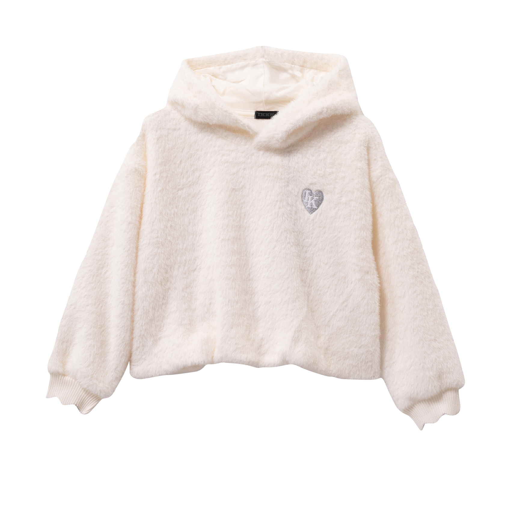 Oversized sweatshirt in faux fur IKKS JUNIOR White