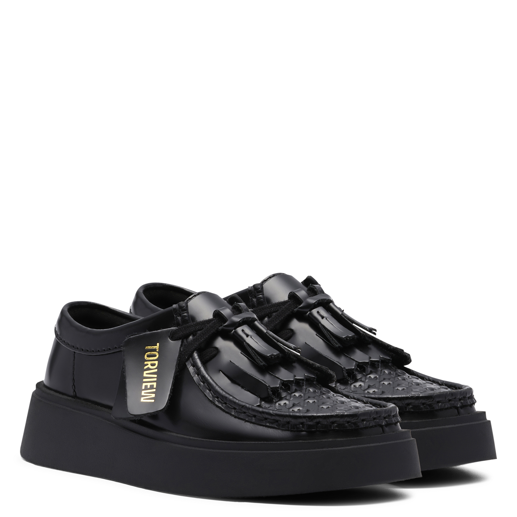 Derby's van leer CLARKS Zwart