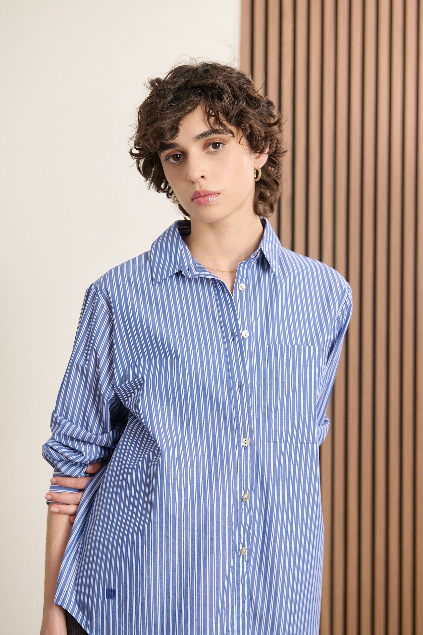 Long-sleeved striped shirt GARANCE PARIS Blue