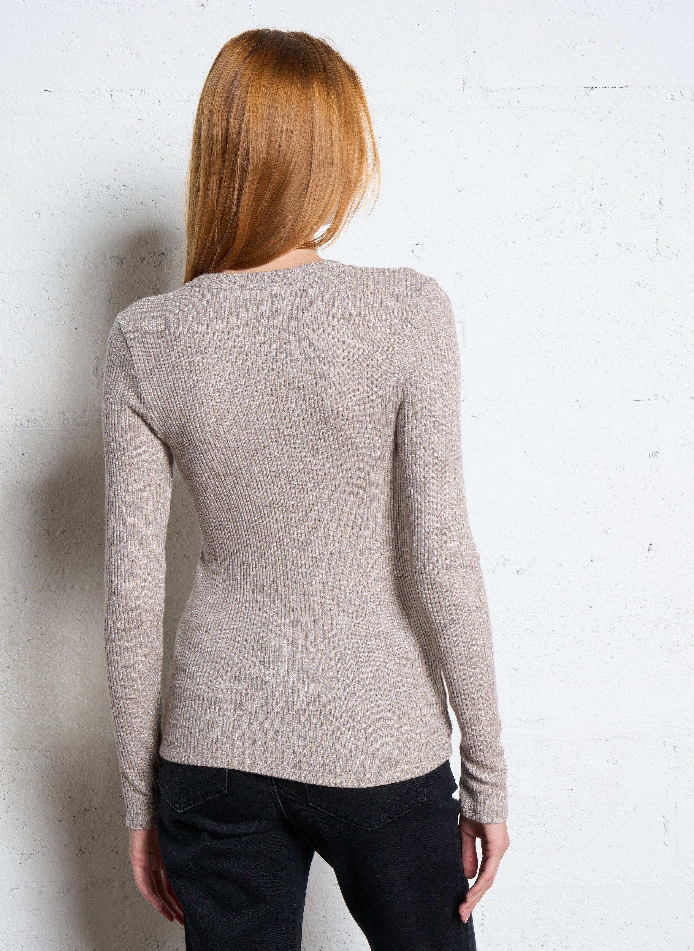 Metallic round-neck T-shirt I CODE White