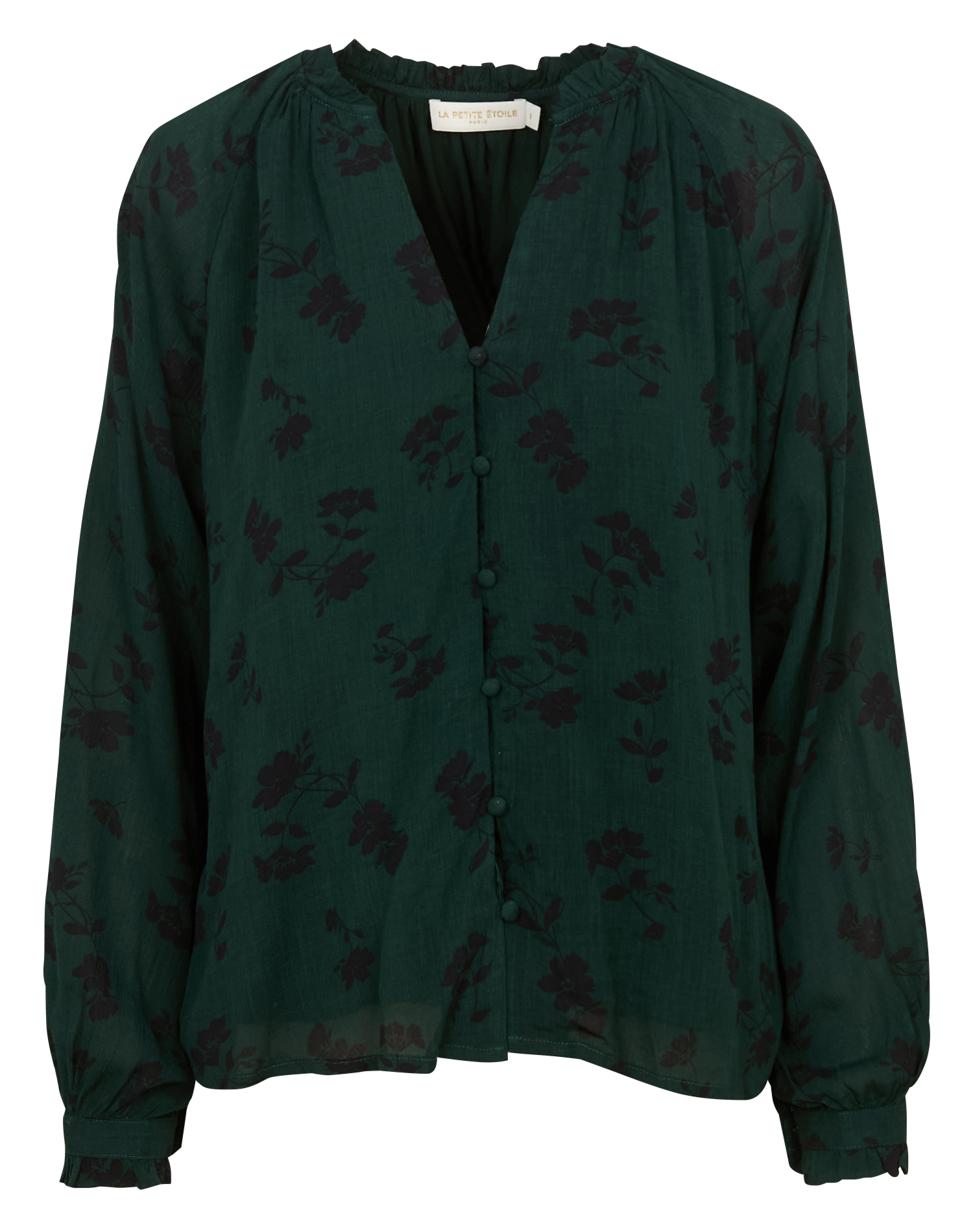Chemise ample col V imprimée LA PETITE ETOILE Vert