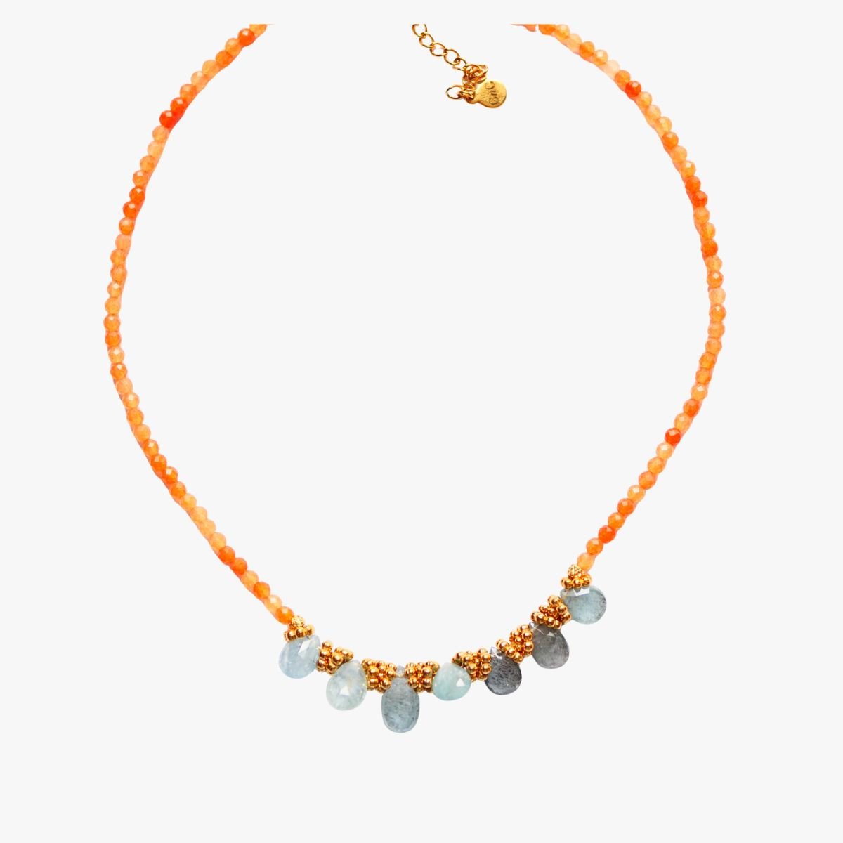 Aventurine necklace GINANDGER Orange