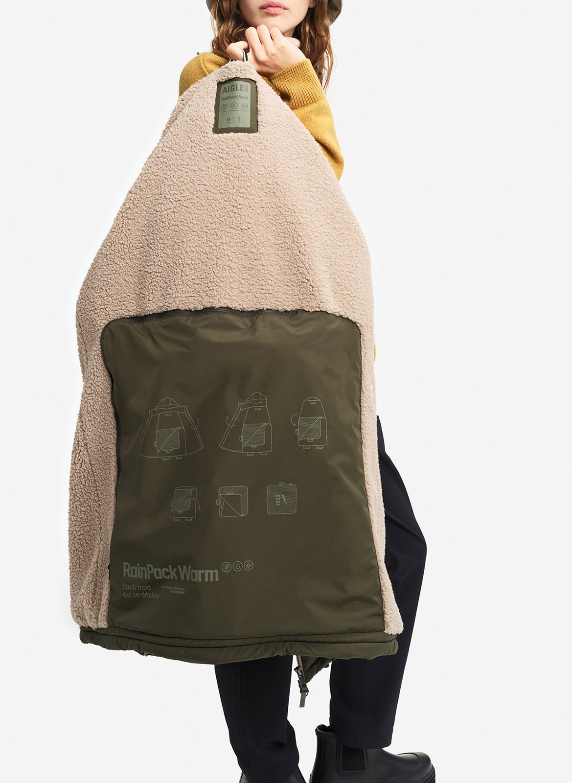 Blouson jacket with hood AIGLE Green