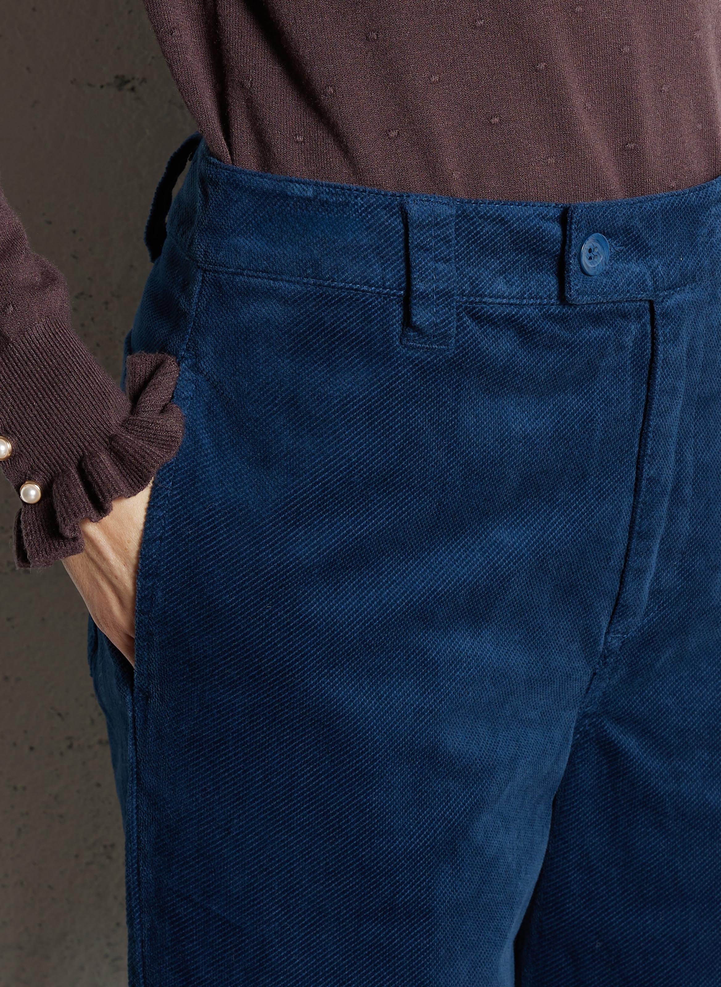 Cotton-blend chinos BENSIMON Blue