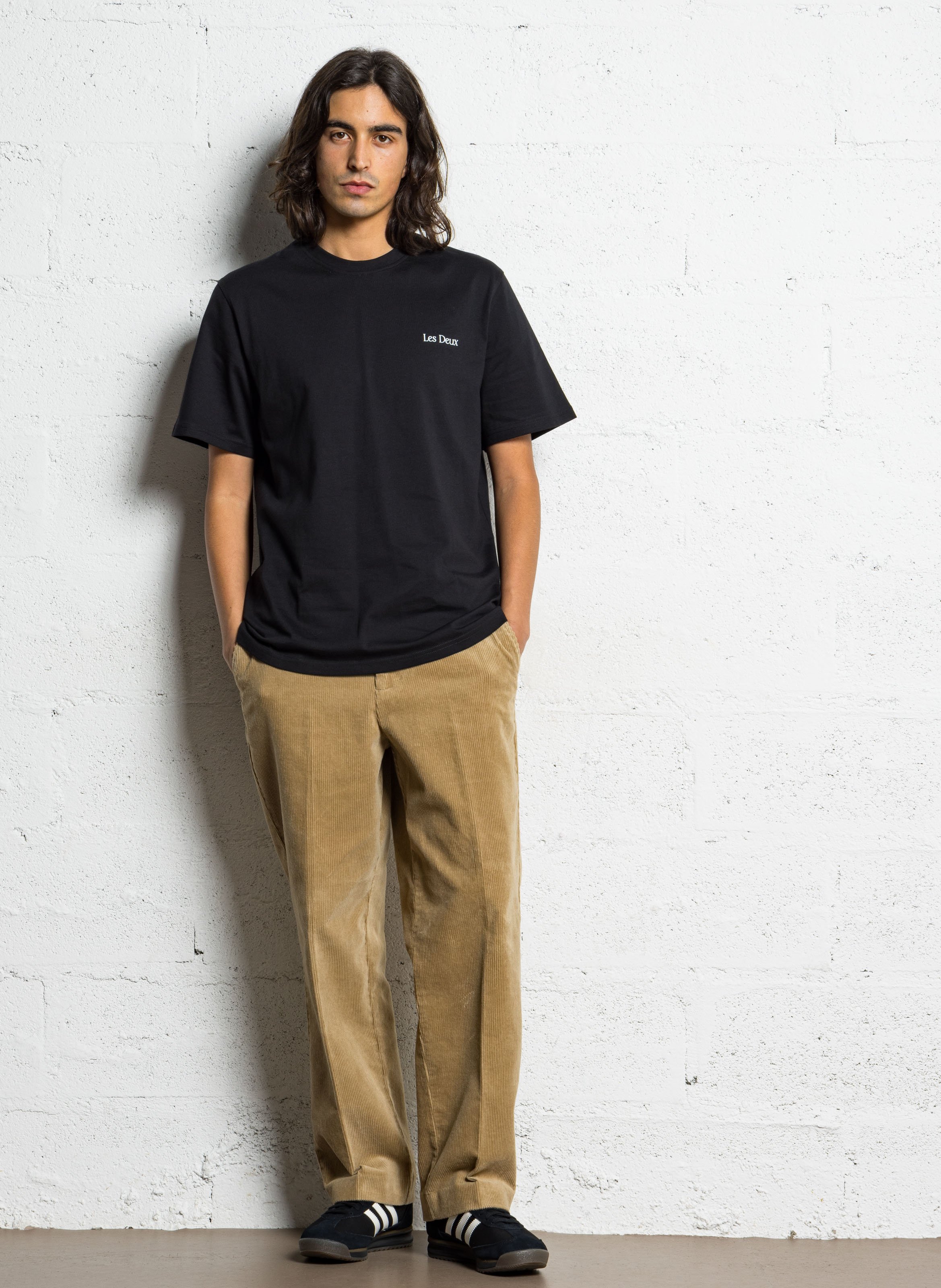 Baskets basses unies à lacets ADIDAS Noir