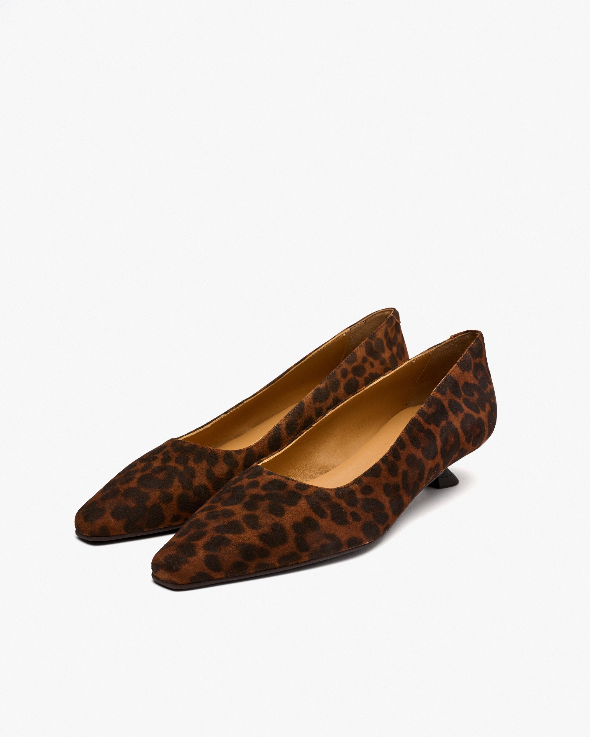 Leopard print suede pumps PEDRO MIRALLES Brown