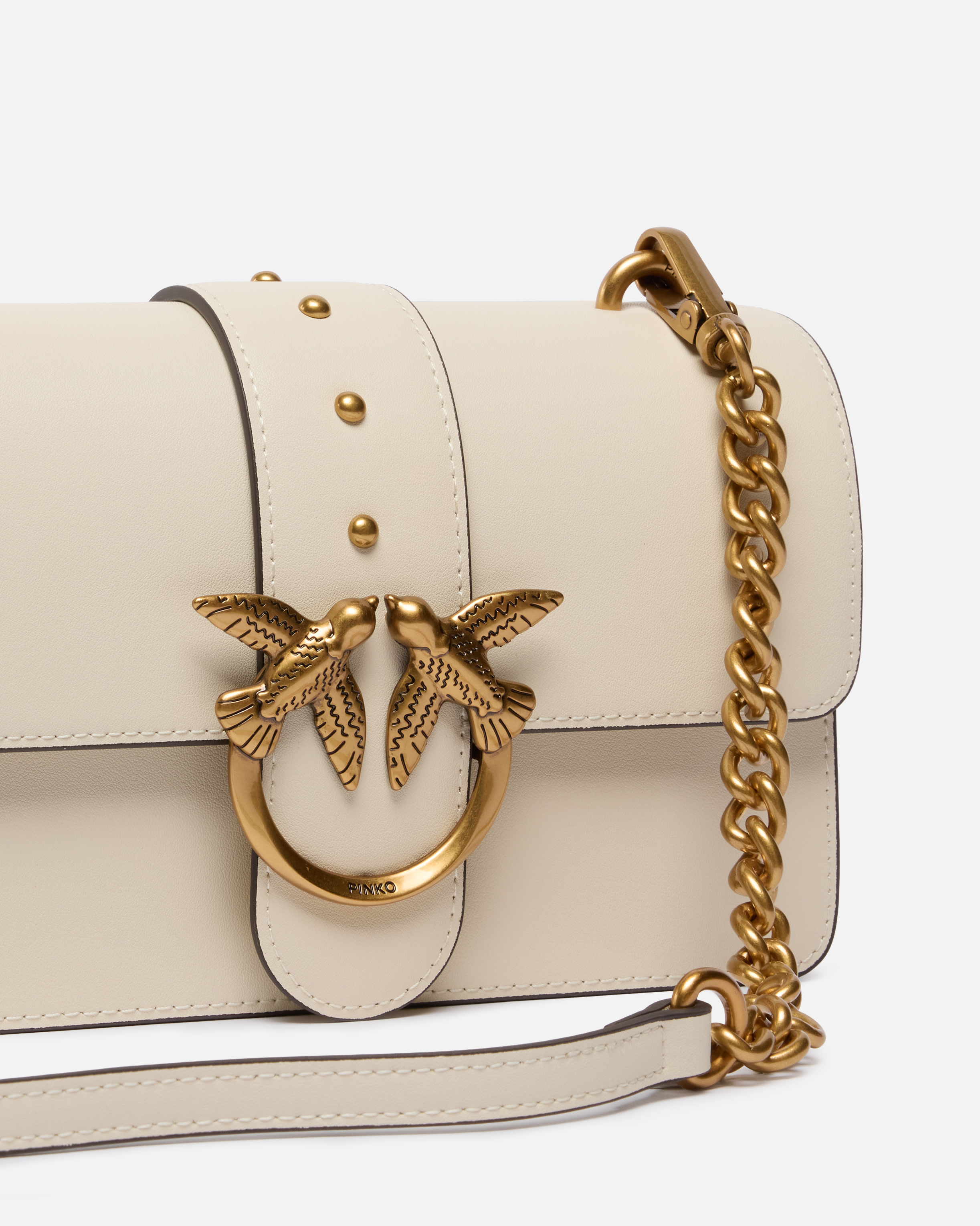 Small Love Bag One leather crossbody bag White