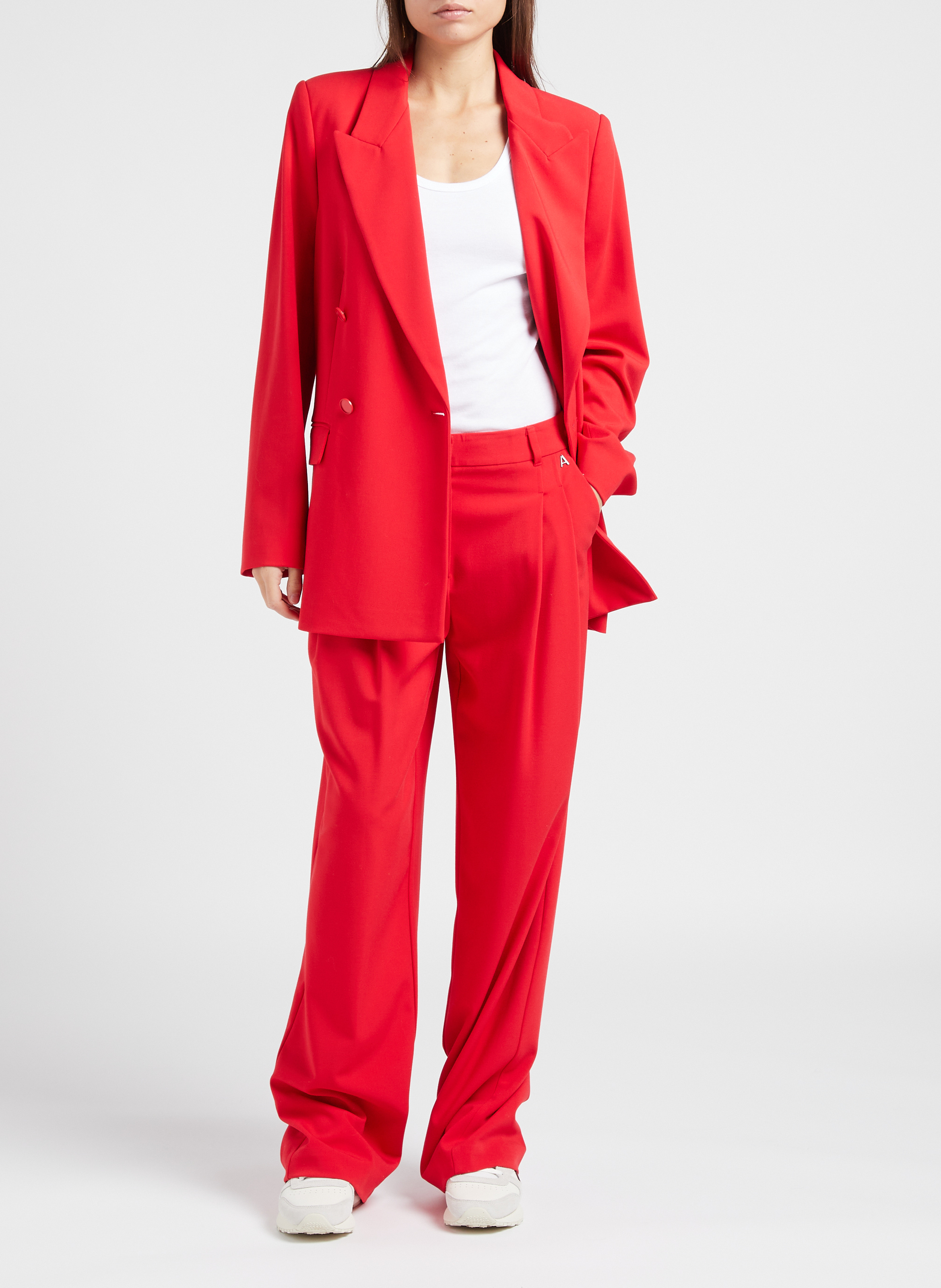 Straight tailored jacket TWINSET Red