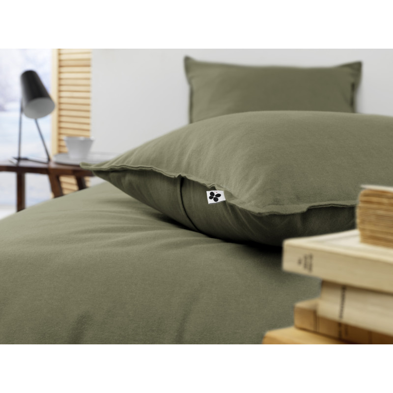 "Candice" cotton flannel pillowcase in all sizes. L'EFFET PAPILLON Multicolored