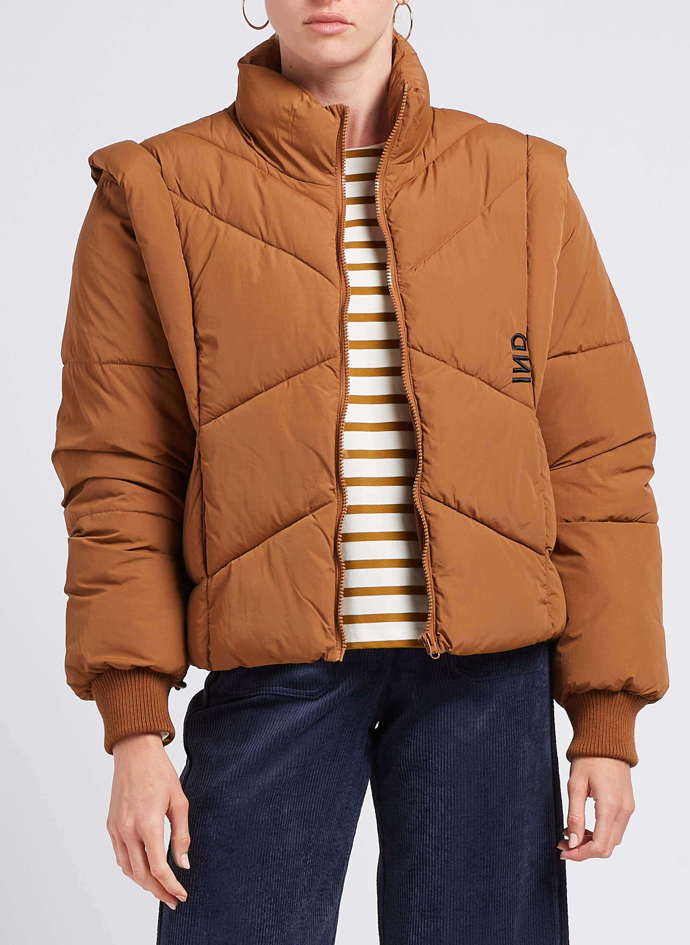 Doudoune col montant avec manches amovibles INDEE