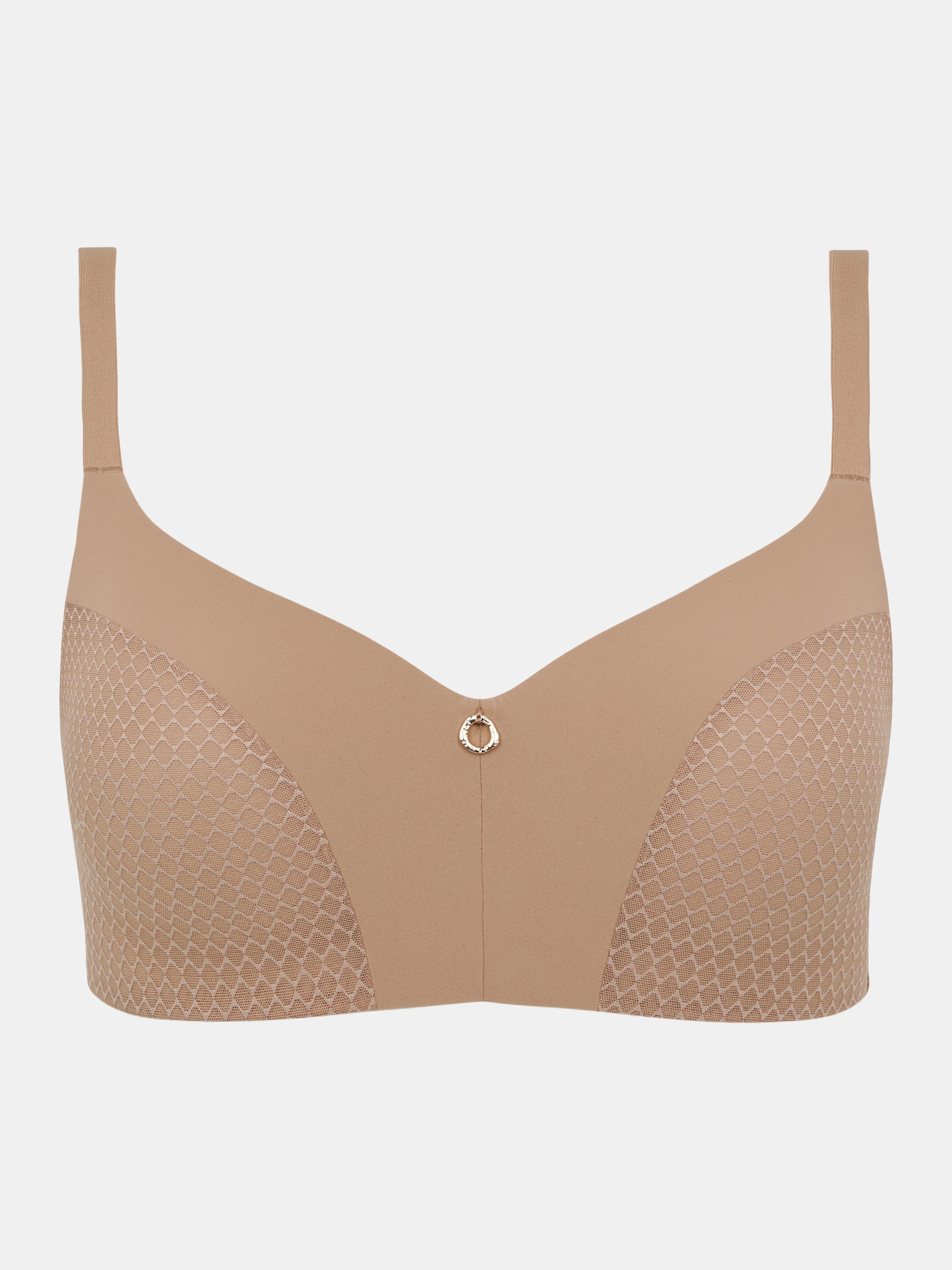 Non-wired lace bra CHANTELLE Brown