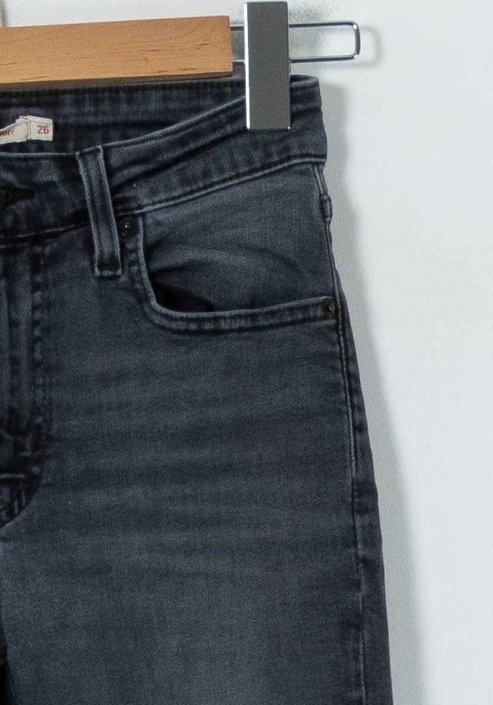 Cropped slim jeans with studs LEVI'S - Seconde main Grey