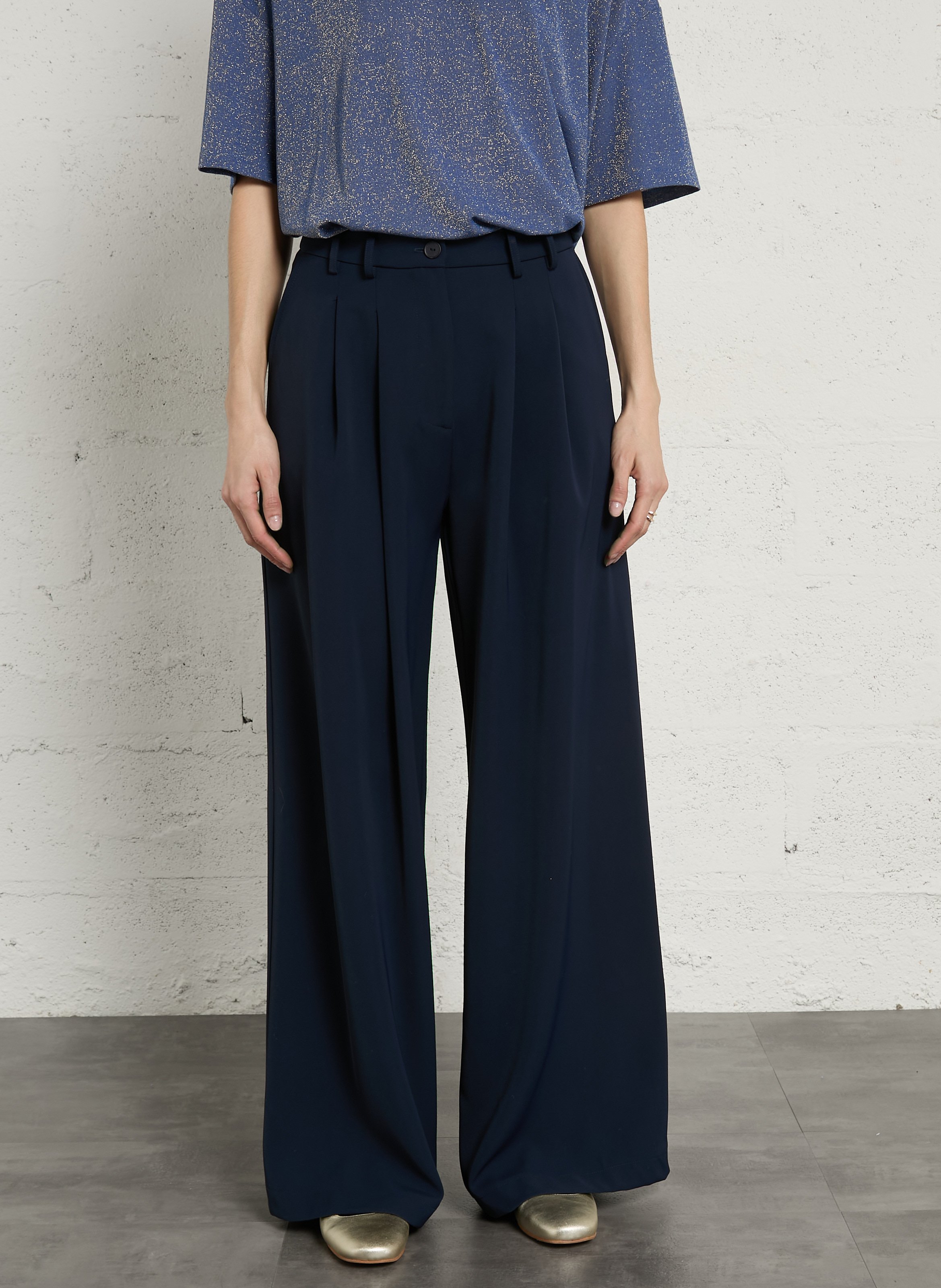 Wijde bandplooibroek PLEASE