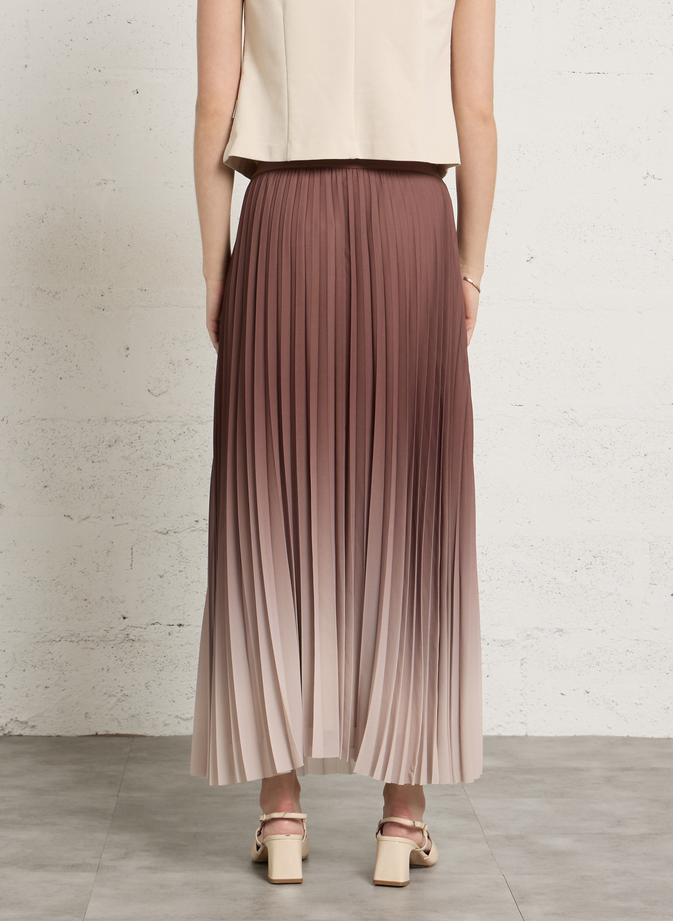 Ausgestellter Midi-Faltenrock MAISON 123 Rosa