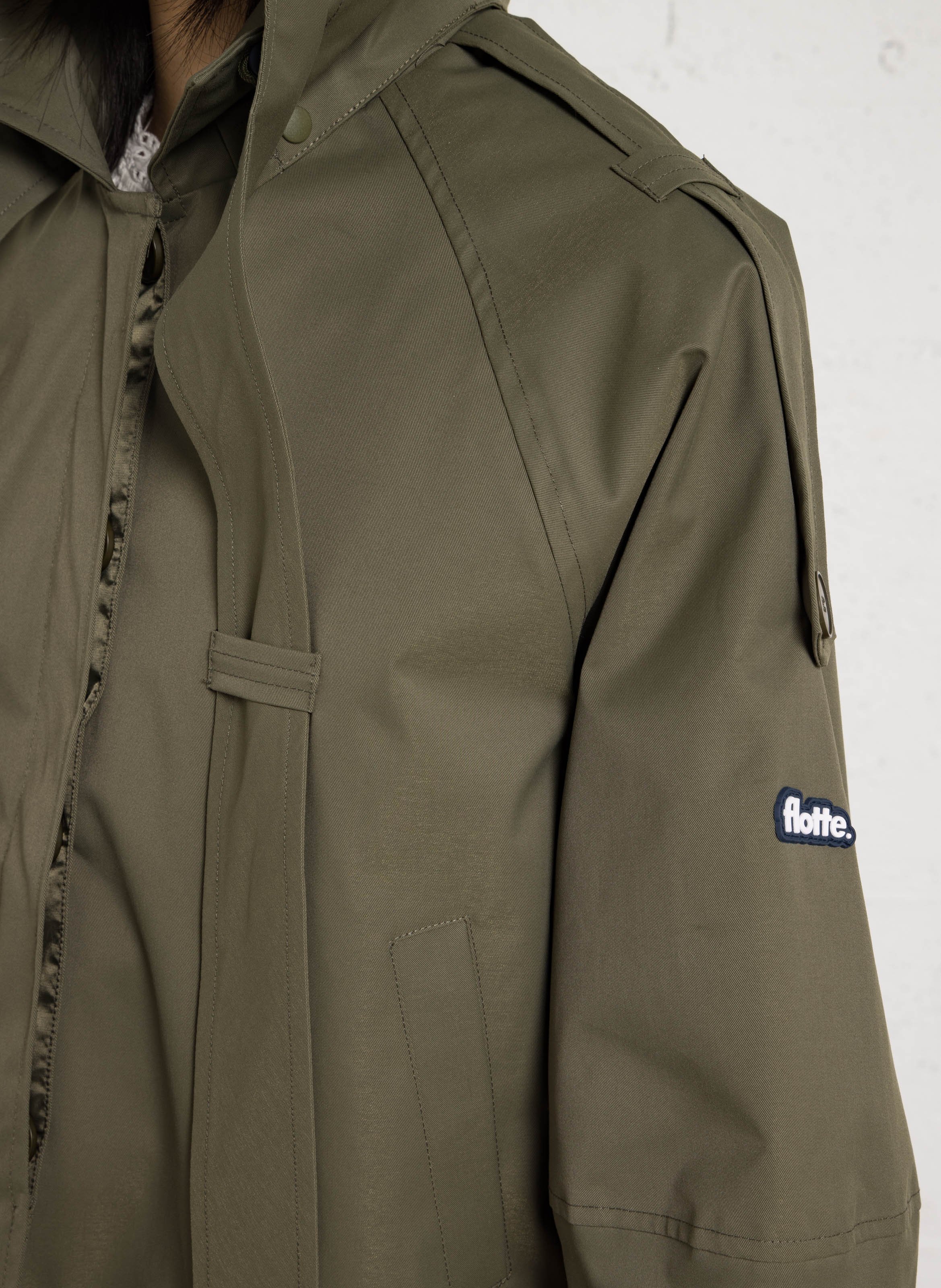 Loose-fit jacket with hood FLOTTE Green