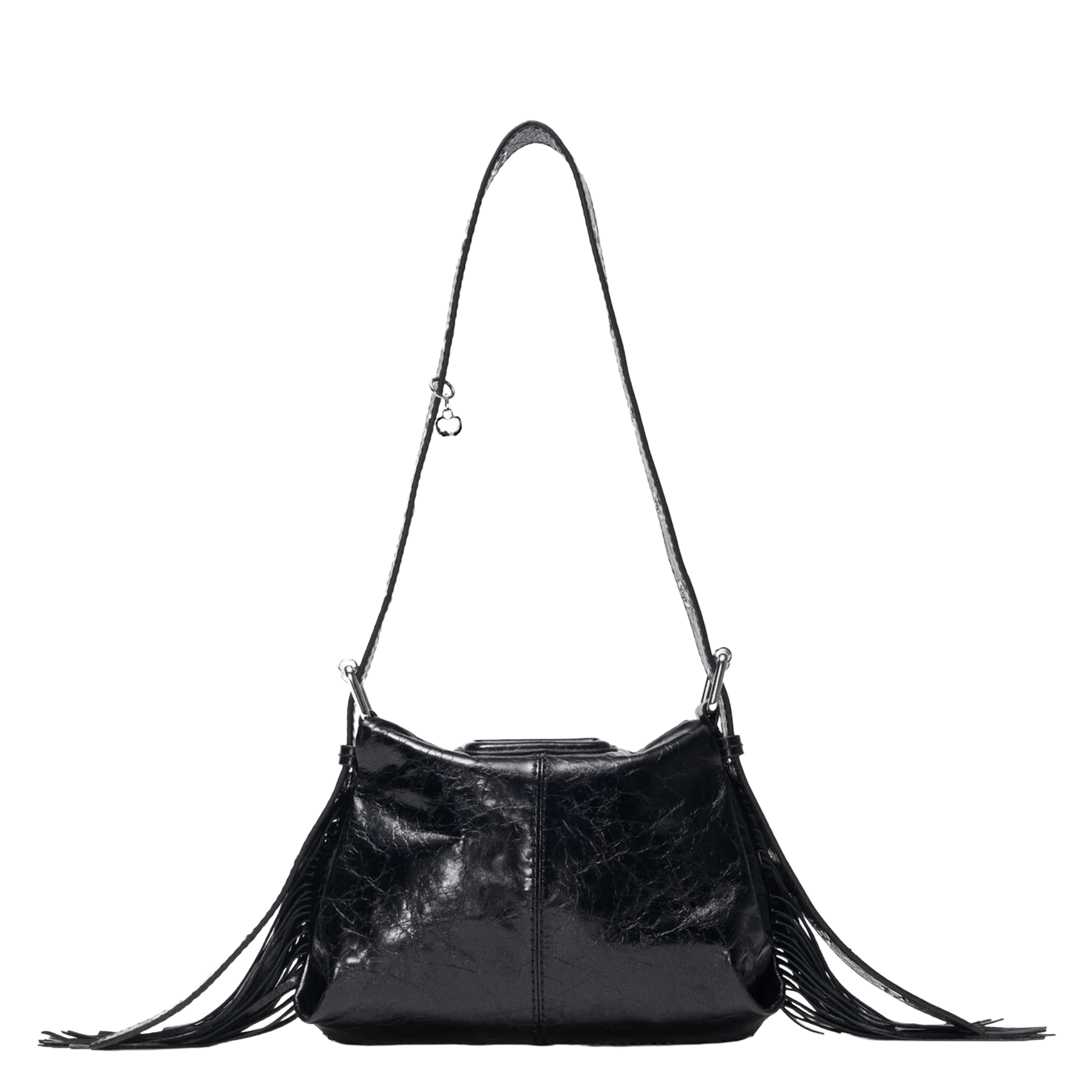 Sac bandoulière en cuir MAJE Noir