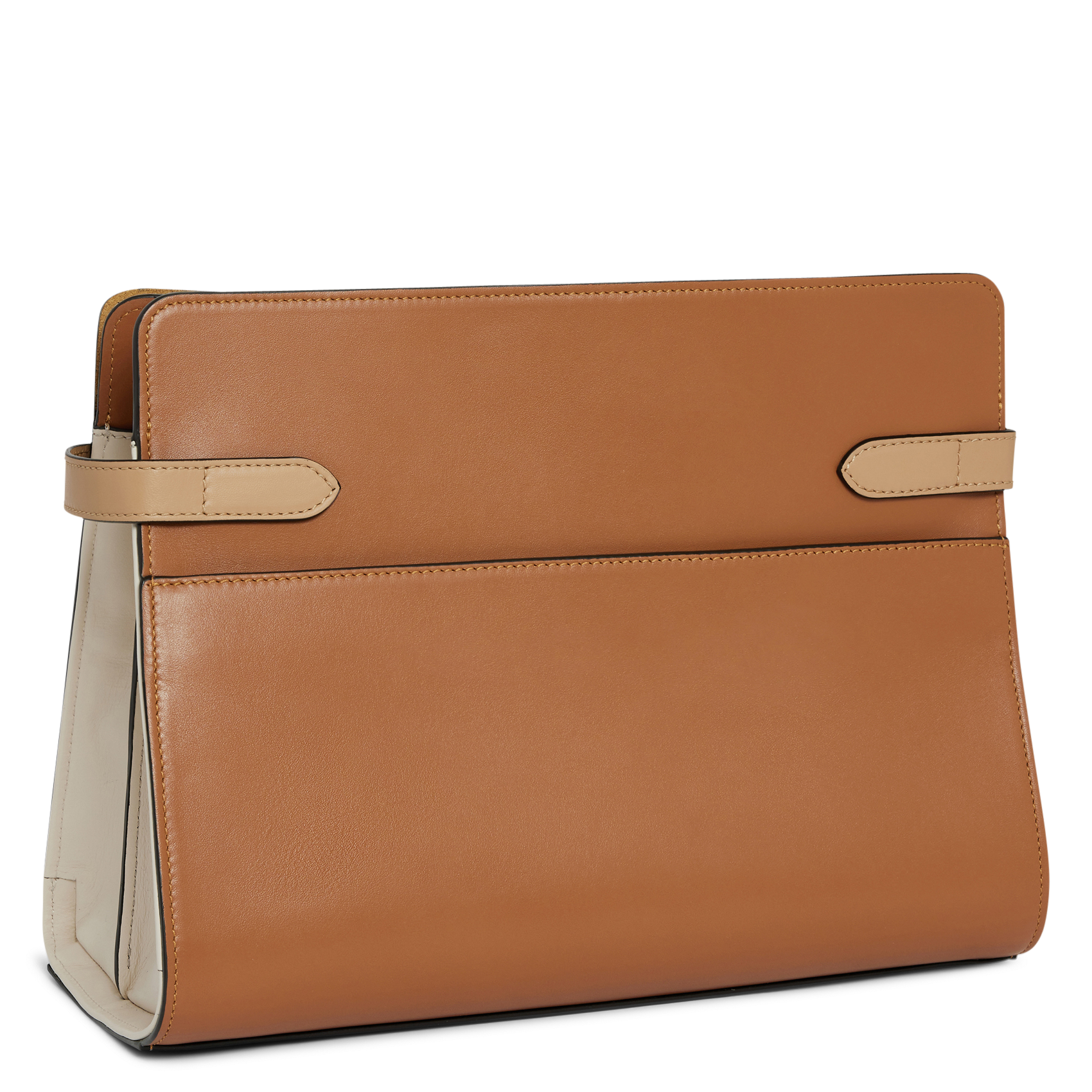 Geschnürte Beuteltasche aus strukturiertem Leder LE TANNEUR Braun