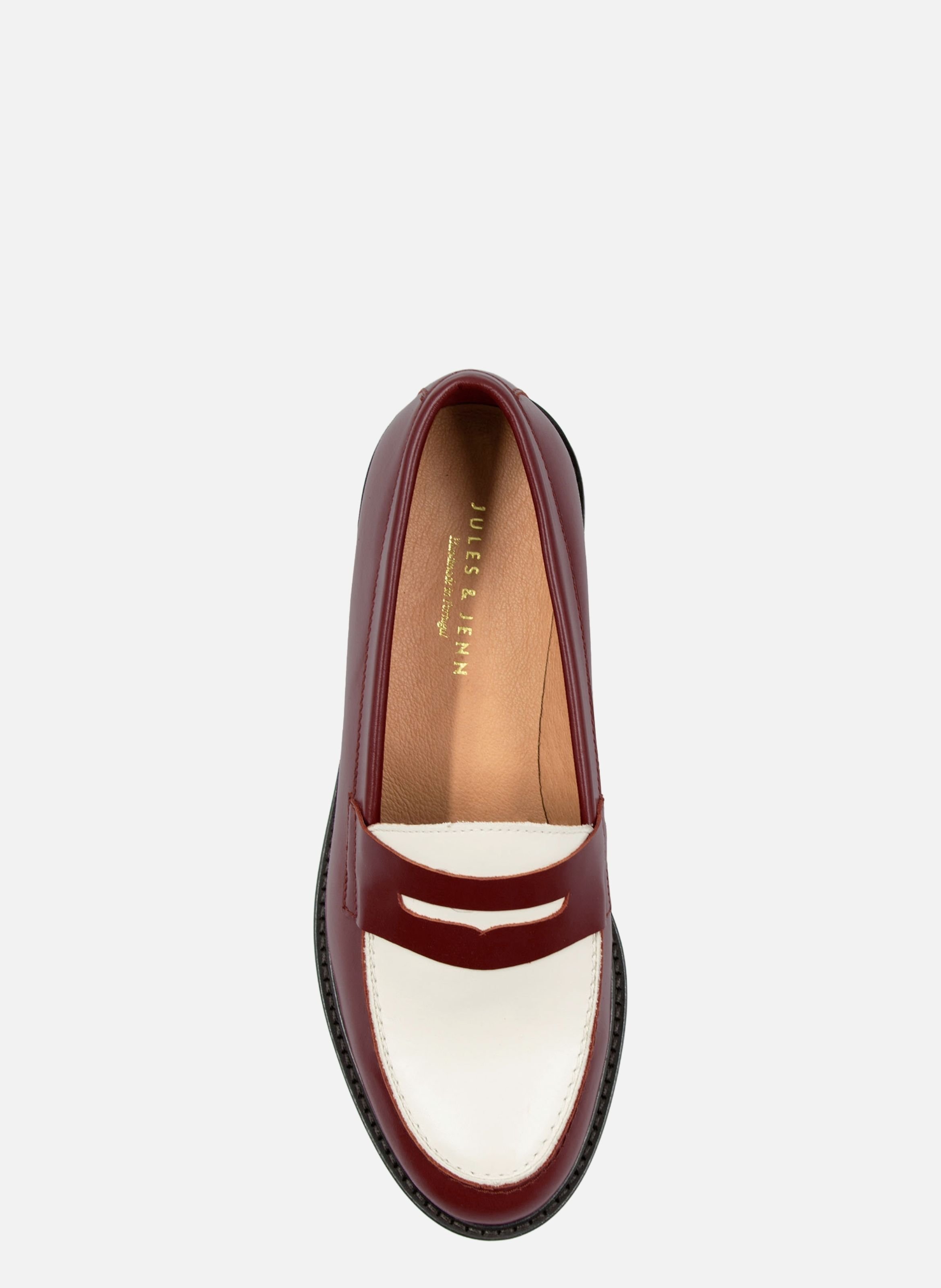 Leather loafers Red