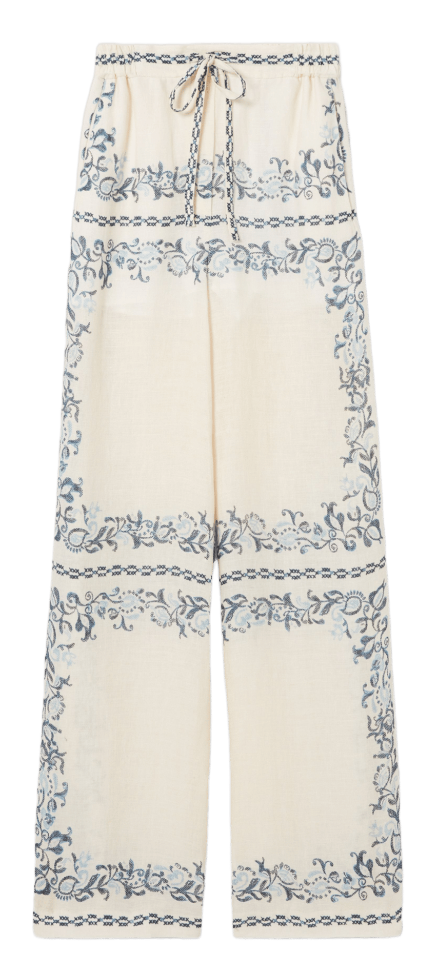 Wijde, linnen broek CLAUDIE PIERLOT Veelkleurig