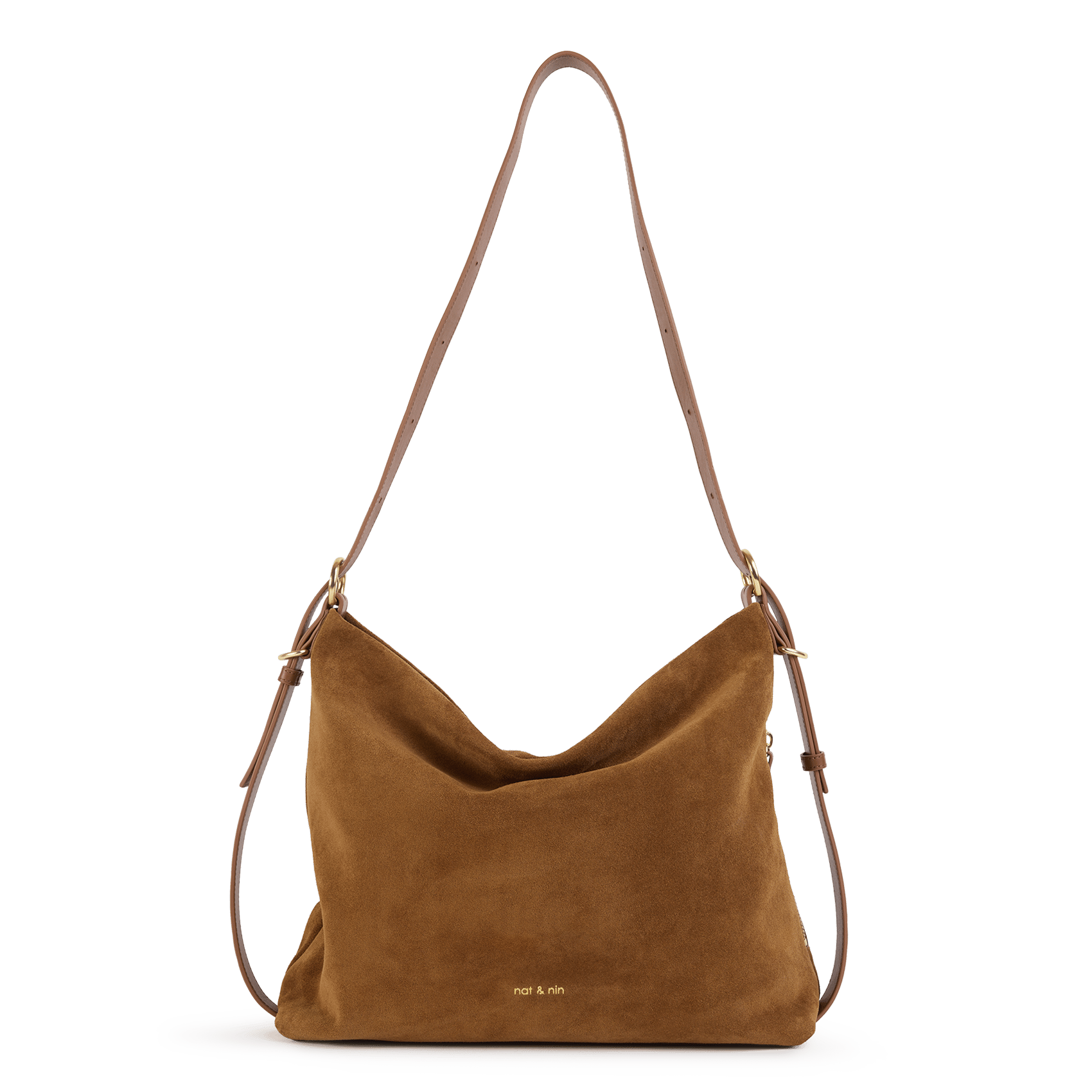 Sac hobo en cuir NAT & NIN Marron