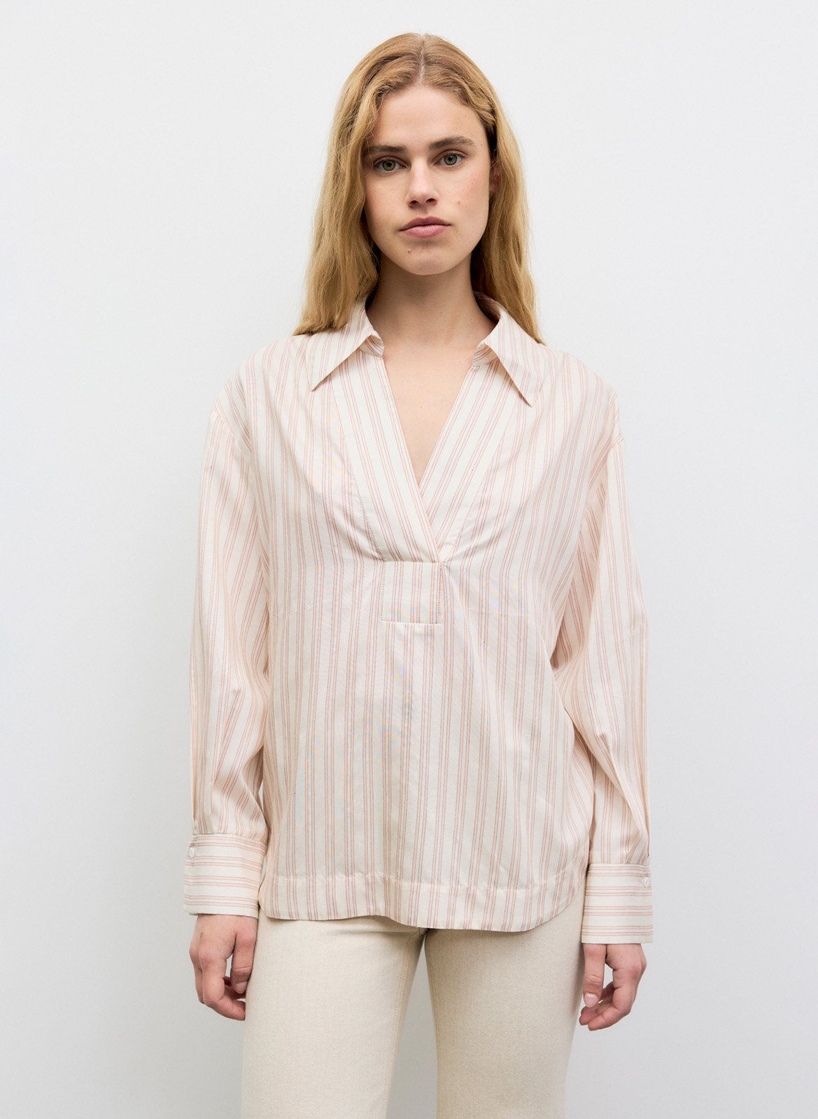 Silk blend straight top GERARD DAREL Red