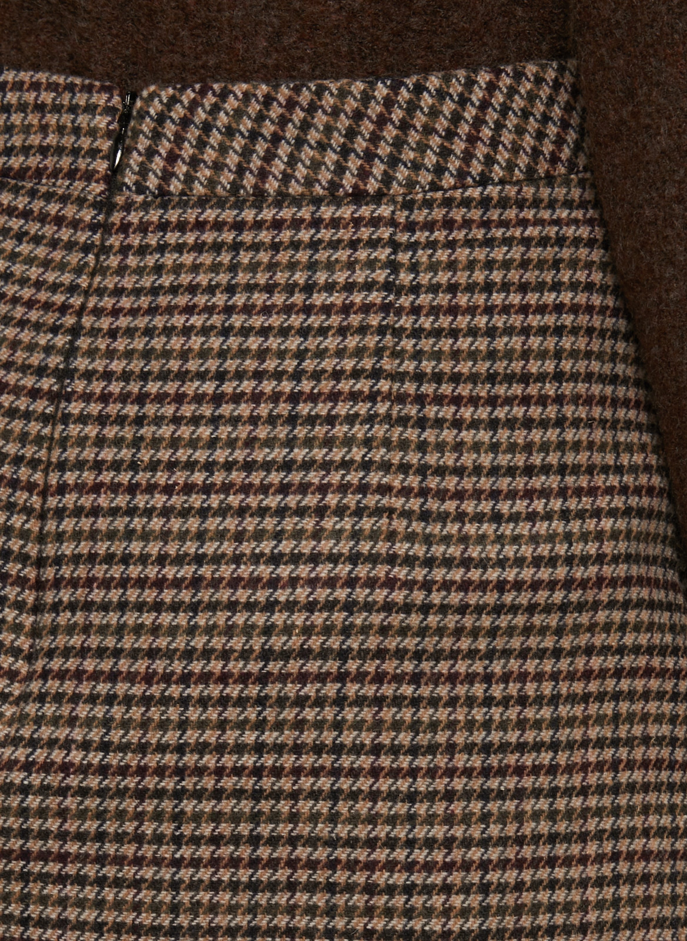 Short straight skirt in blended wool DES PETITS HAUTS Multicolored