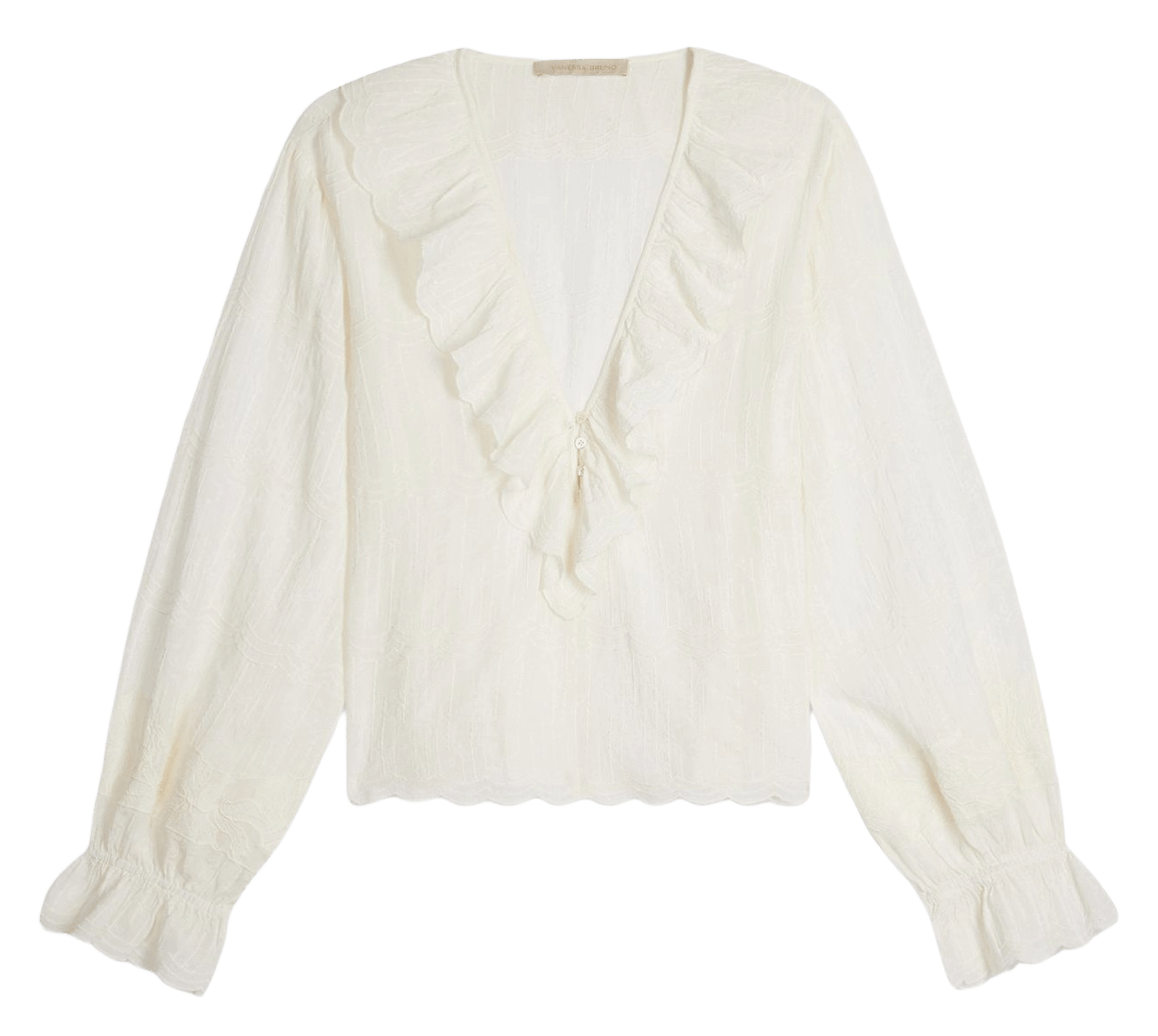 Blouse met V-hals VANESSA BRUNO Wit
