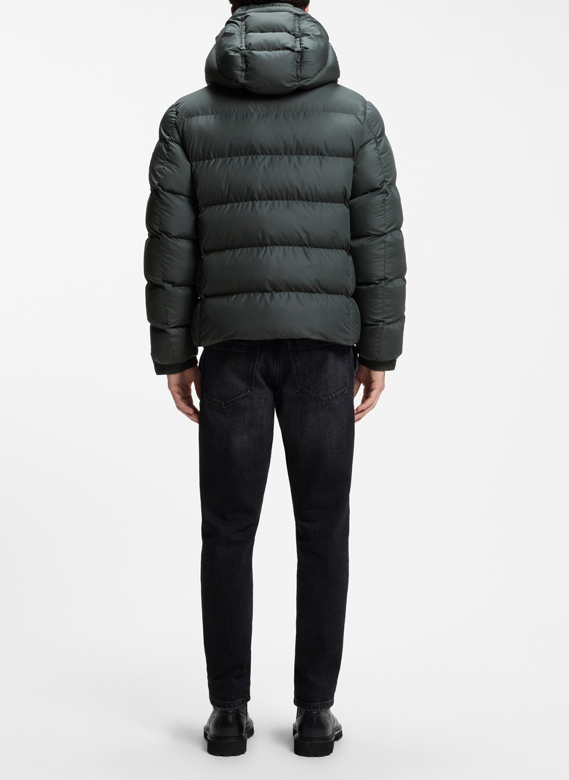 High-neck padded jacket BOSS Khaki