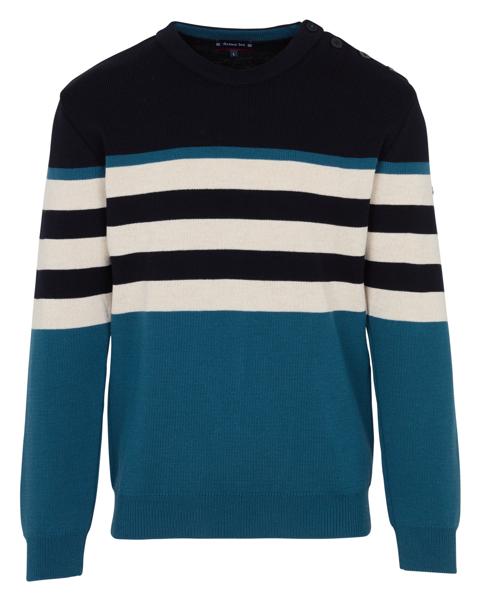 Striped wool blend sweater ARMOR LUX Blue