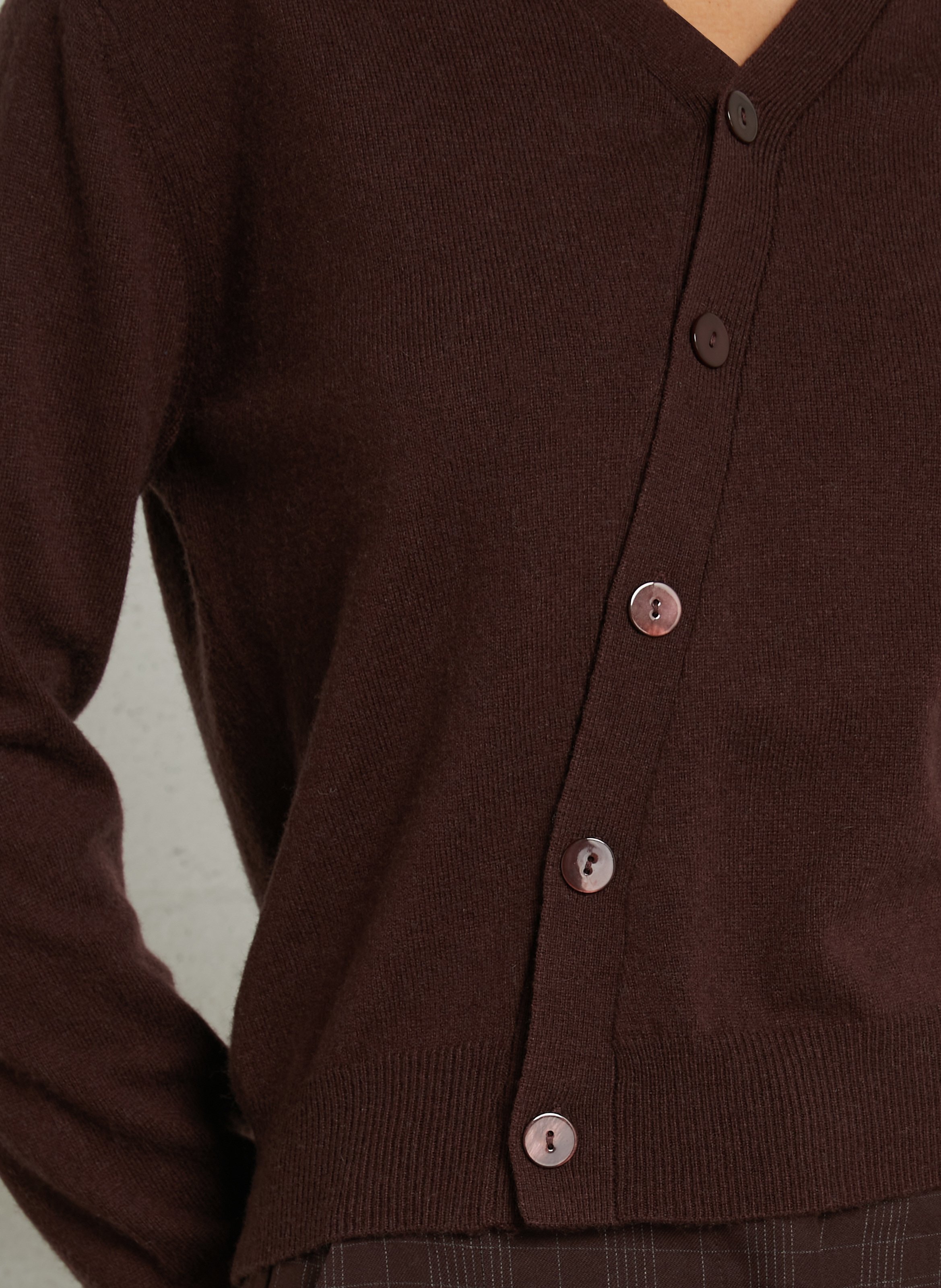 Gilet boutons asymétriques NICE THINGS Prune