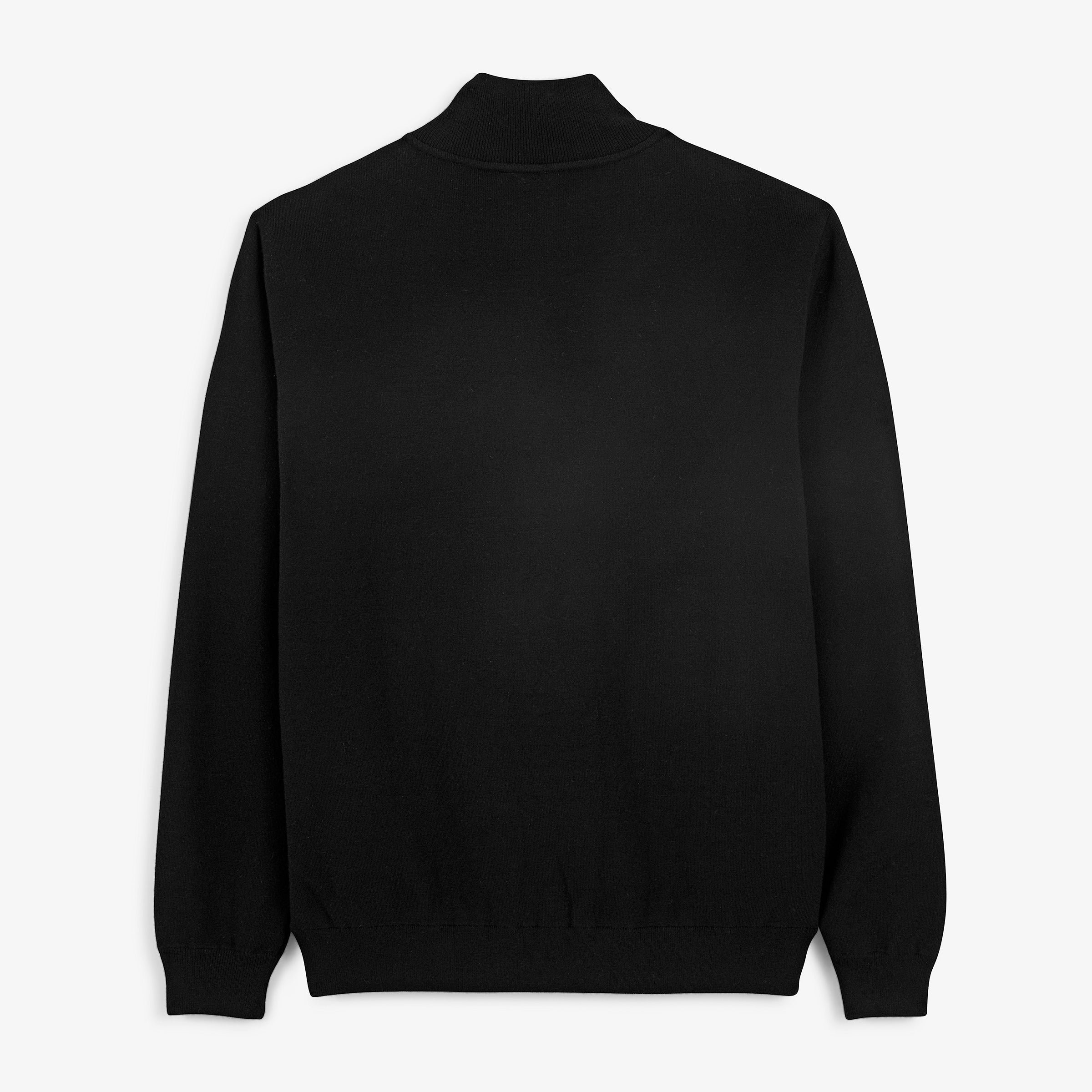 Black two-tone zip-up MELTON vest SERGE BLANCO Black
