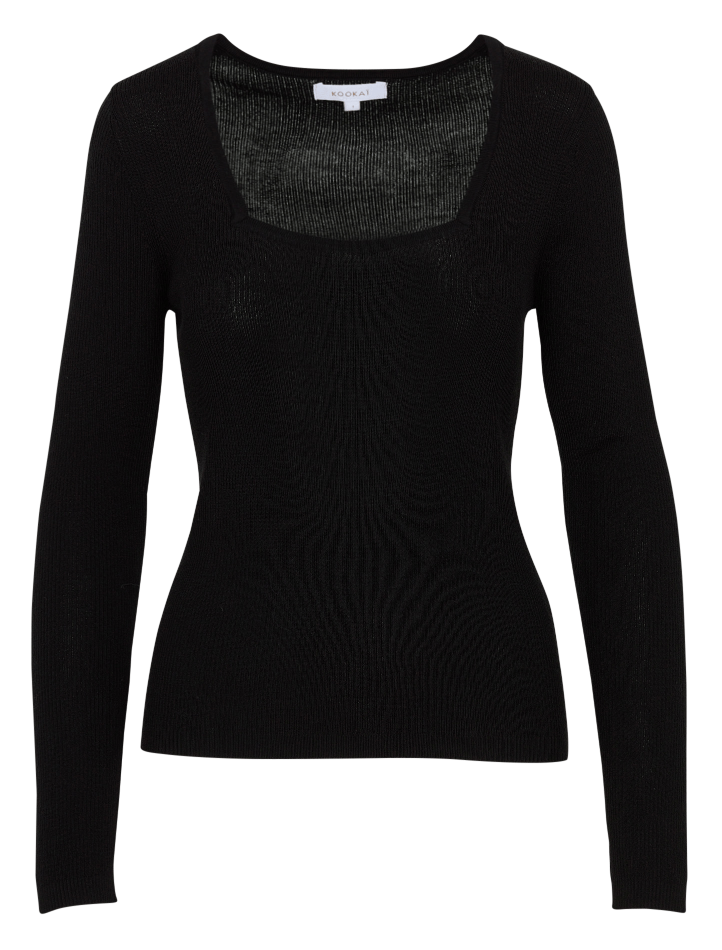 Pull ajustée encolure carré en laine mélangée KOOKAI