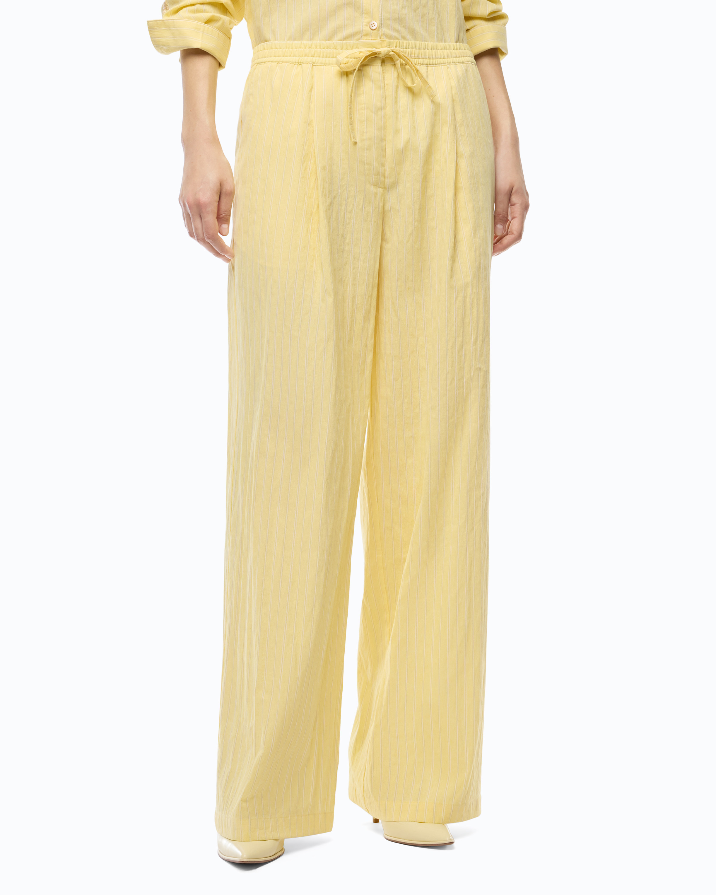 Striped trousers with drawstring waist PINKO Multicolored