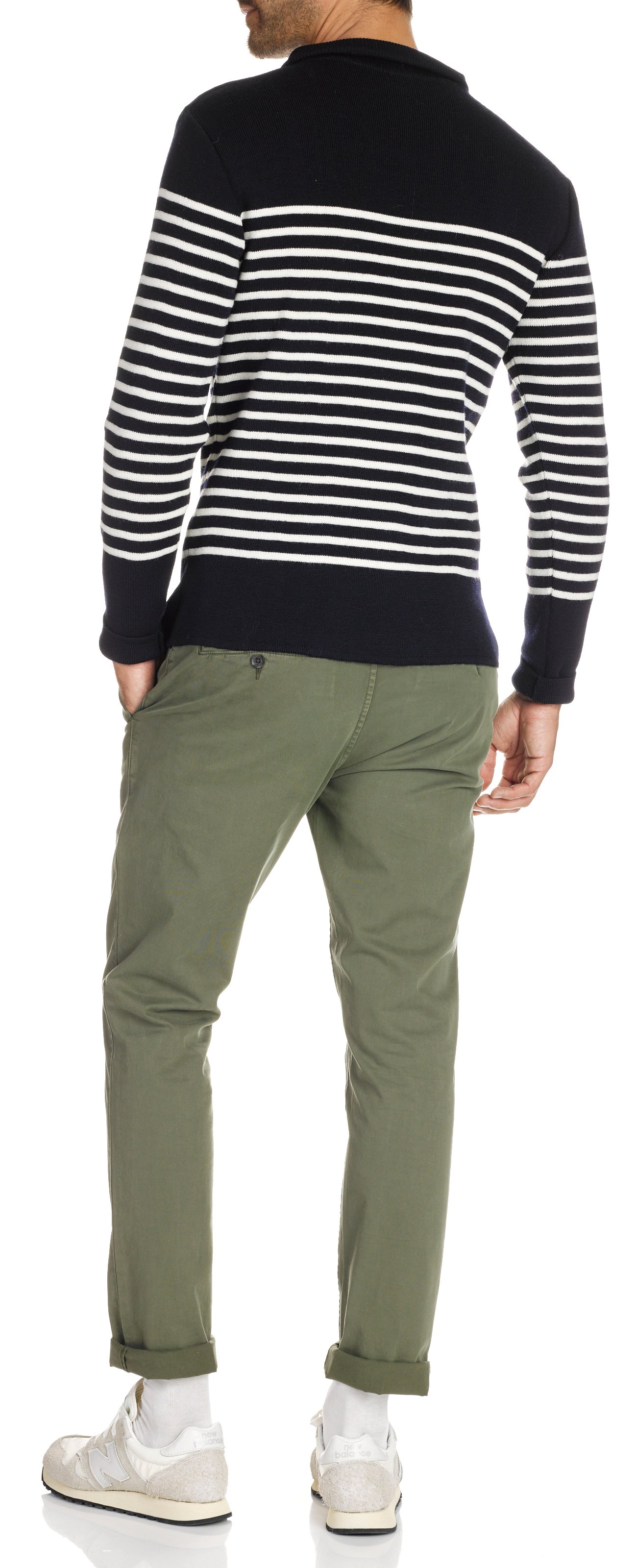 Marinière slim à col camionneur en laine ARMOR LUX Multicolore