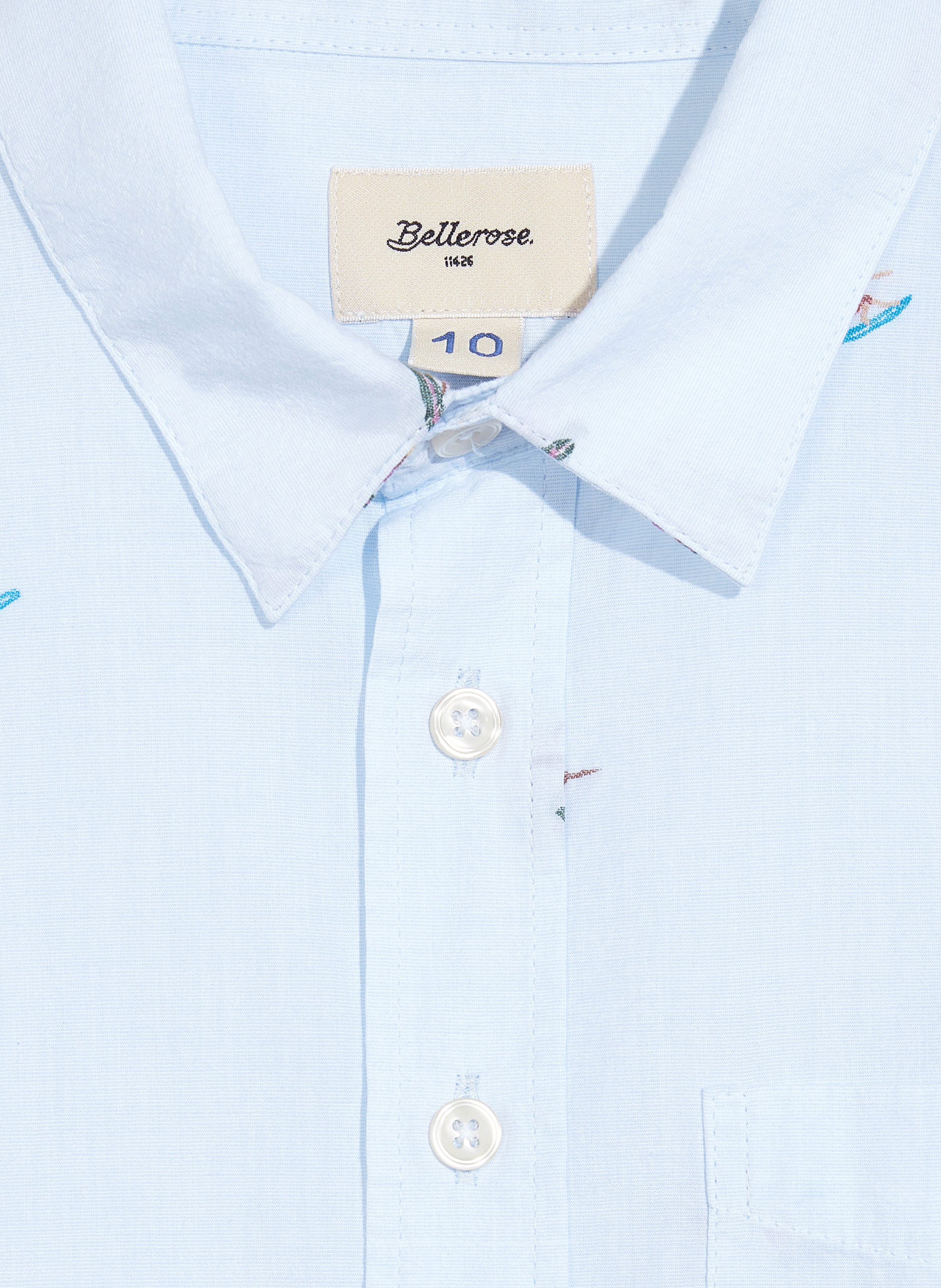 Oversized patterned cotton shirt BELLEROSE Grey