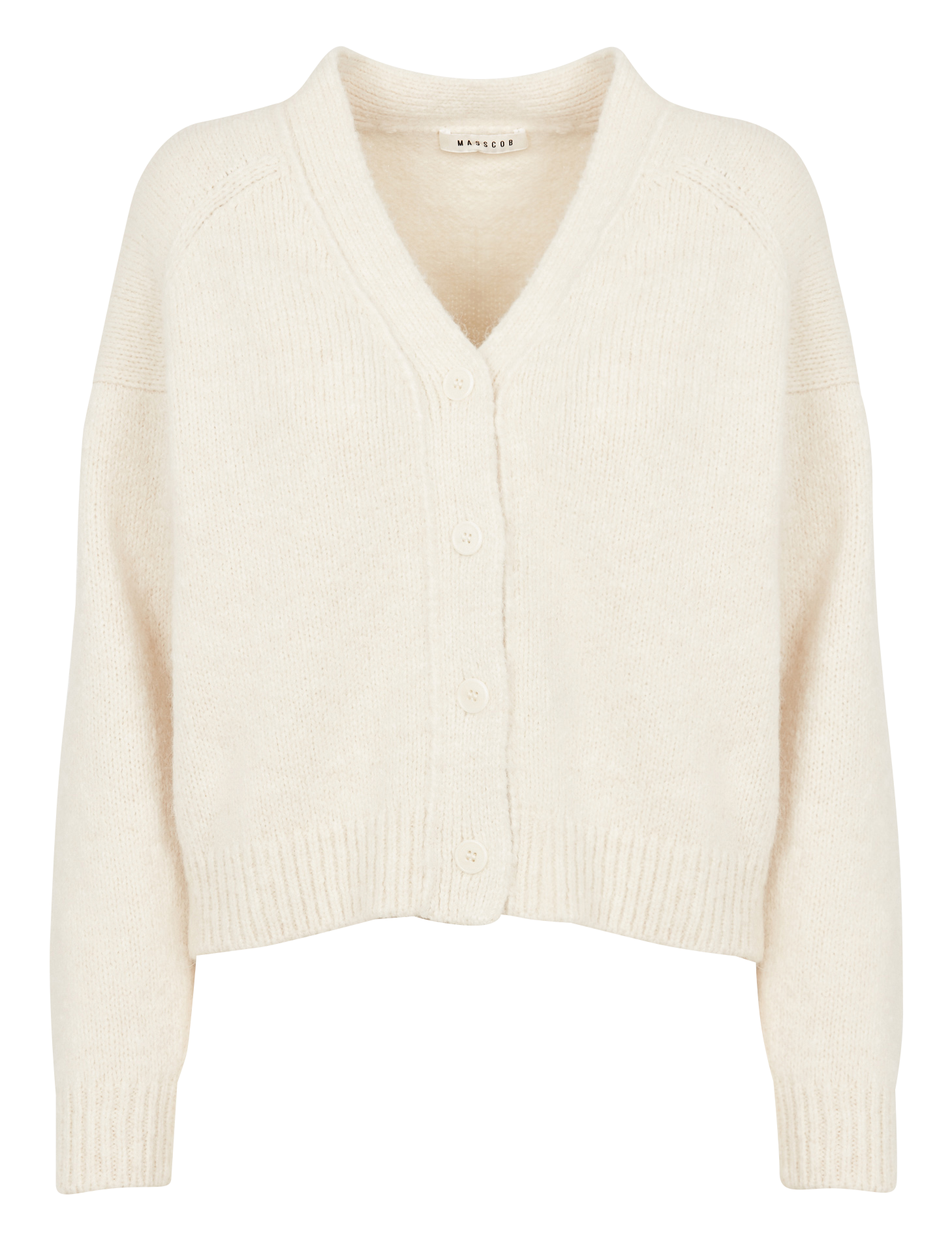 Cardigan col v en laine mélangée MASSCOB Beige