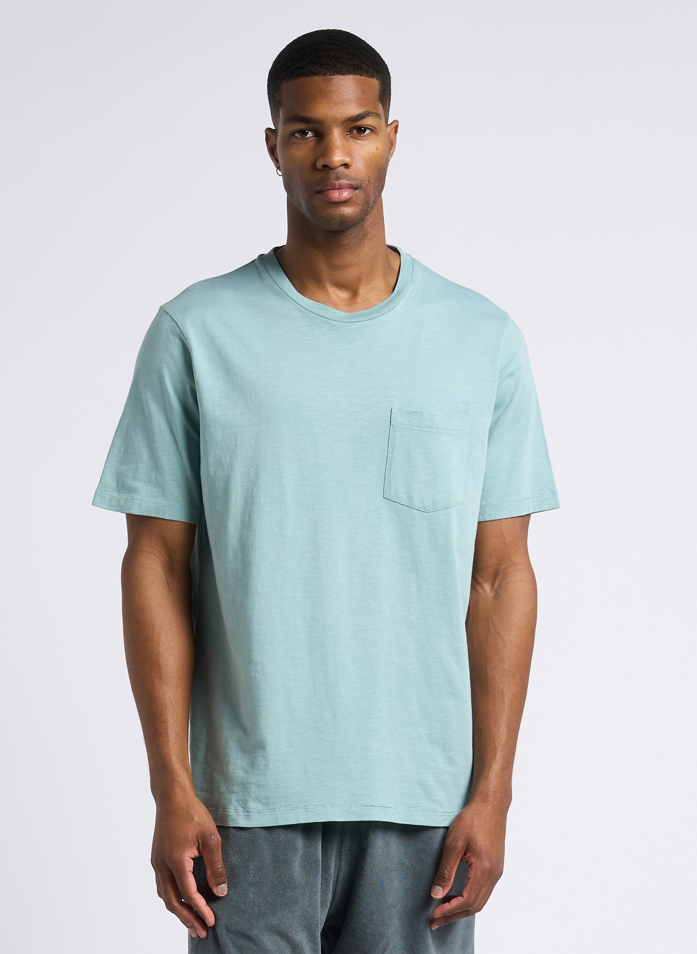 Tee-shirt droit col rond en coton HARTFORD Vert